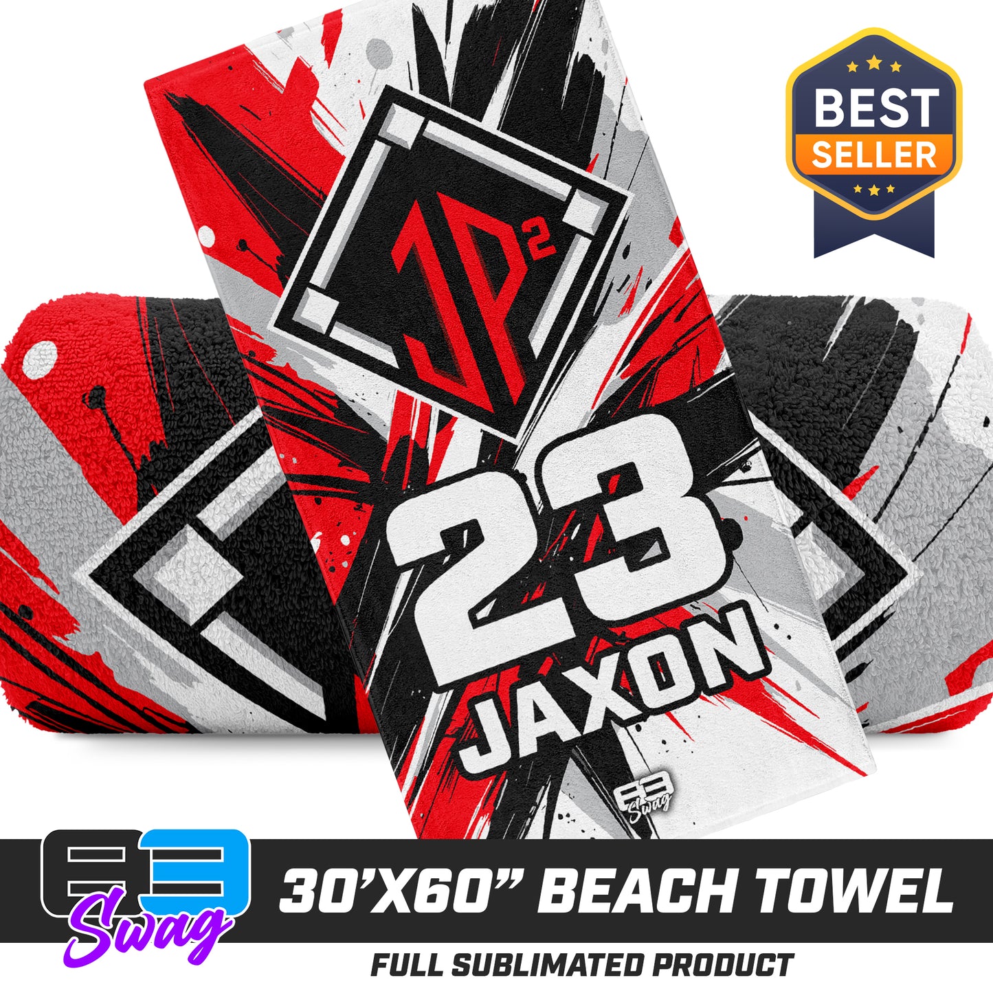 30"x60" Beach Towel - JP2 Sports Baseball