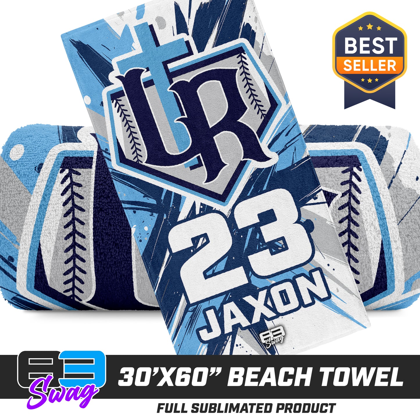 30"x60" Beach Towel - Reign Baseball