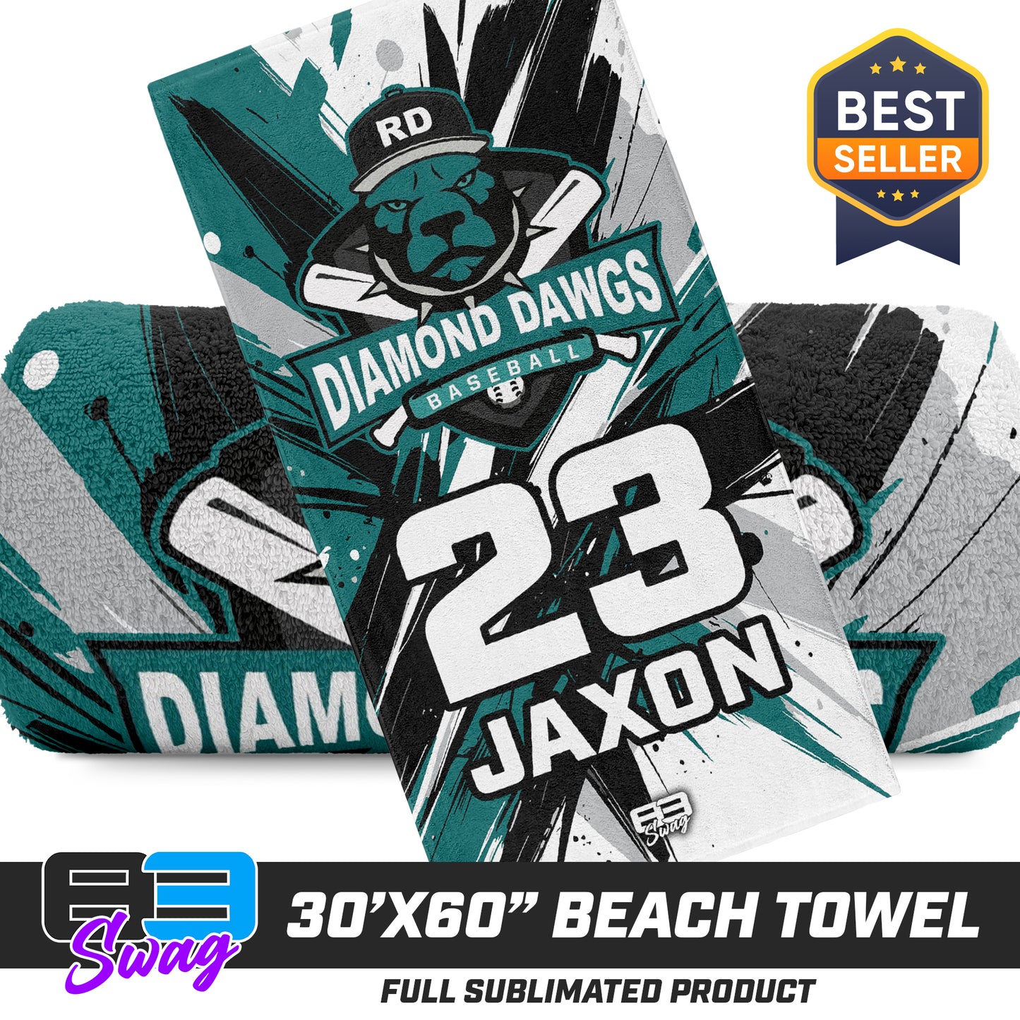 30"x60" Beach Towel - Diamond Dawgs V.2016