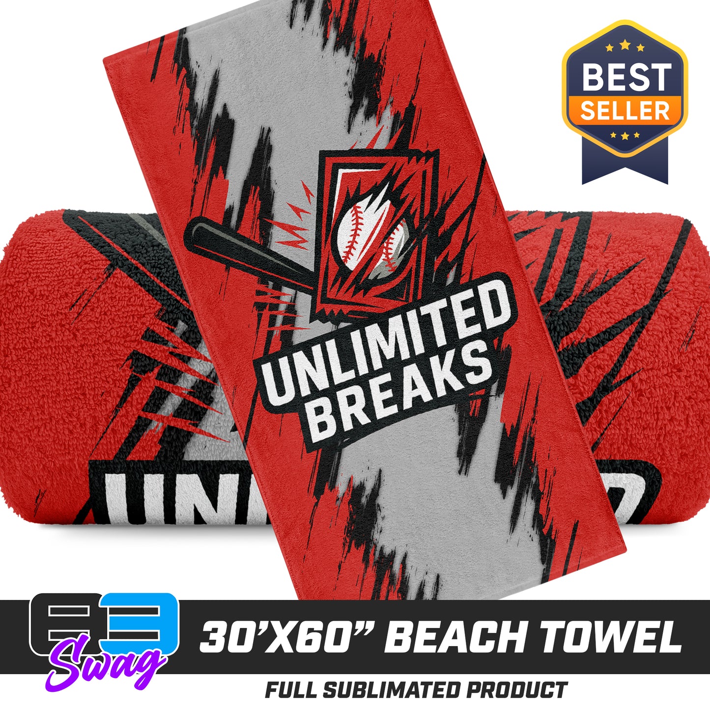 30"x60" Beach Towel - Unlimited Breaks