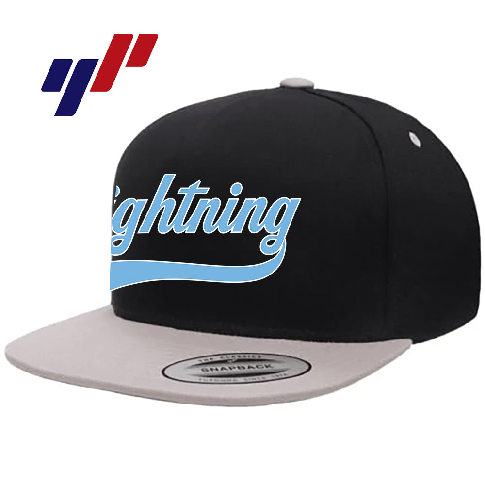 Yupoong Y6007 Adult 5-Panel Cotton Twill Snapback Cap - Lightning Baseball