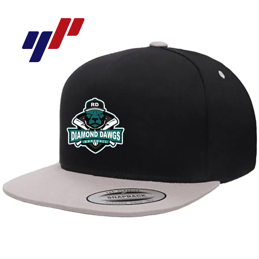 Yupoong Y6007 Adult 5-Panel Cotton Twill Snapback Cap - Diamond Dawgs Baseball