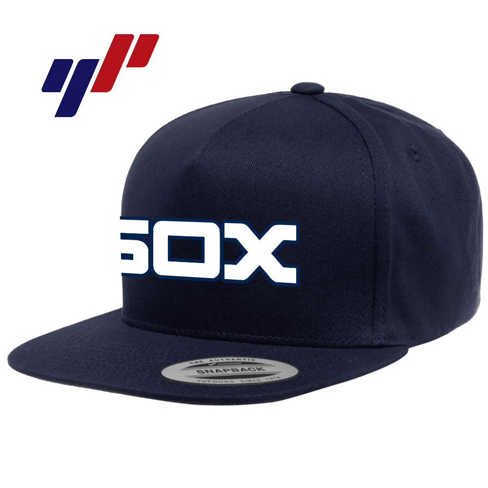 Yupoong Y6007 Adult 5-Panel Cotton Twill Snapback Cap - Blue Sox