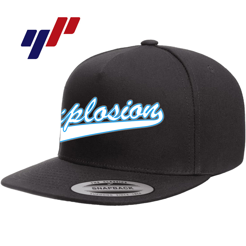 Yupoong Y6007 Adult 5-Panel Cotton Twill Snapback Cap - Explosion Softball