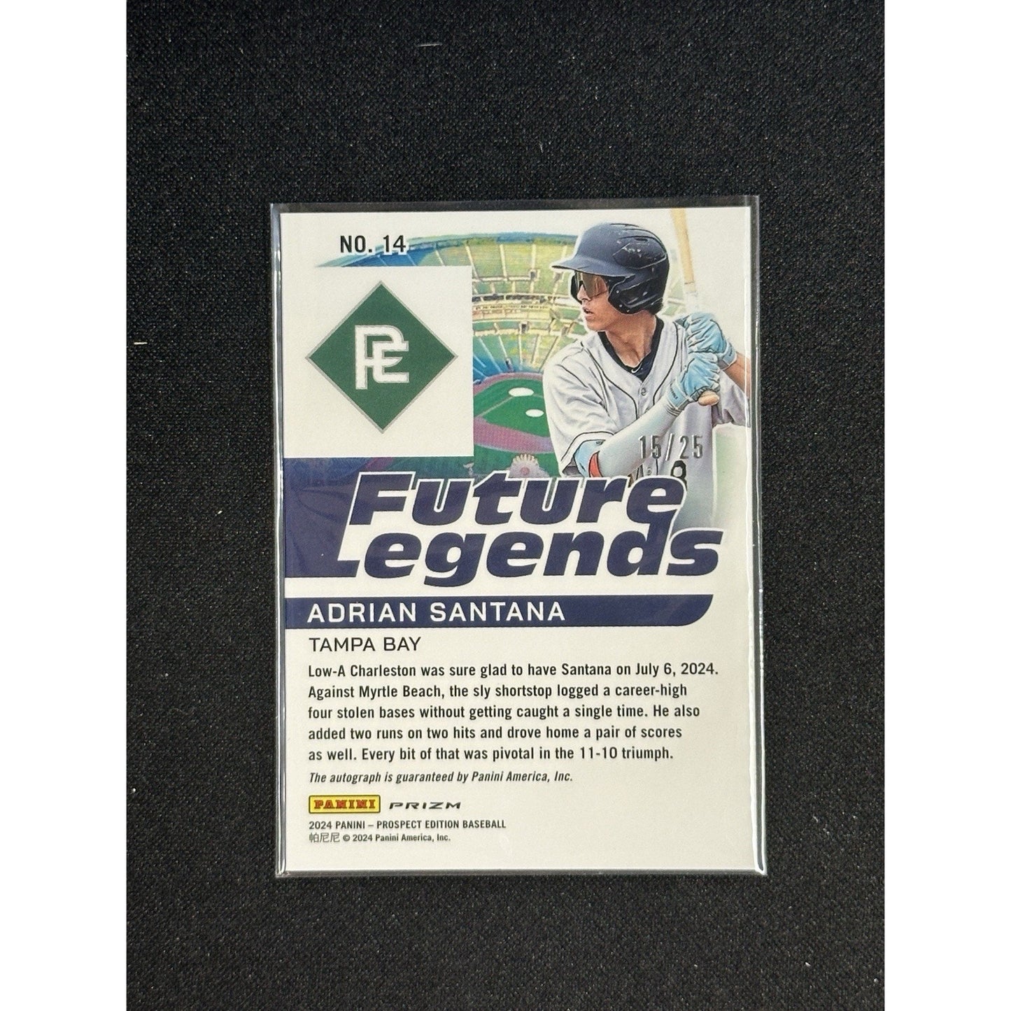 2024 Prospect Edition Future Legends Adrian Santana Green Pulsar Auto /25🫡