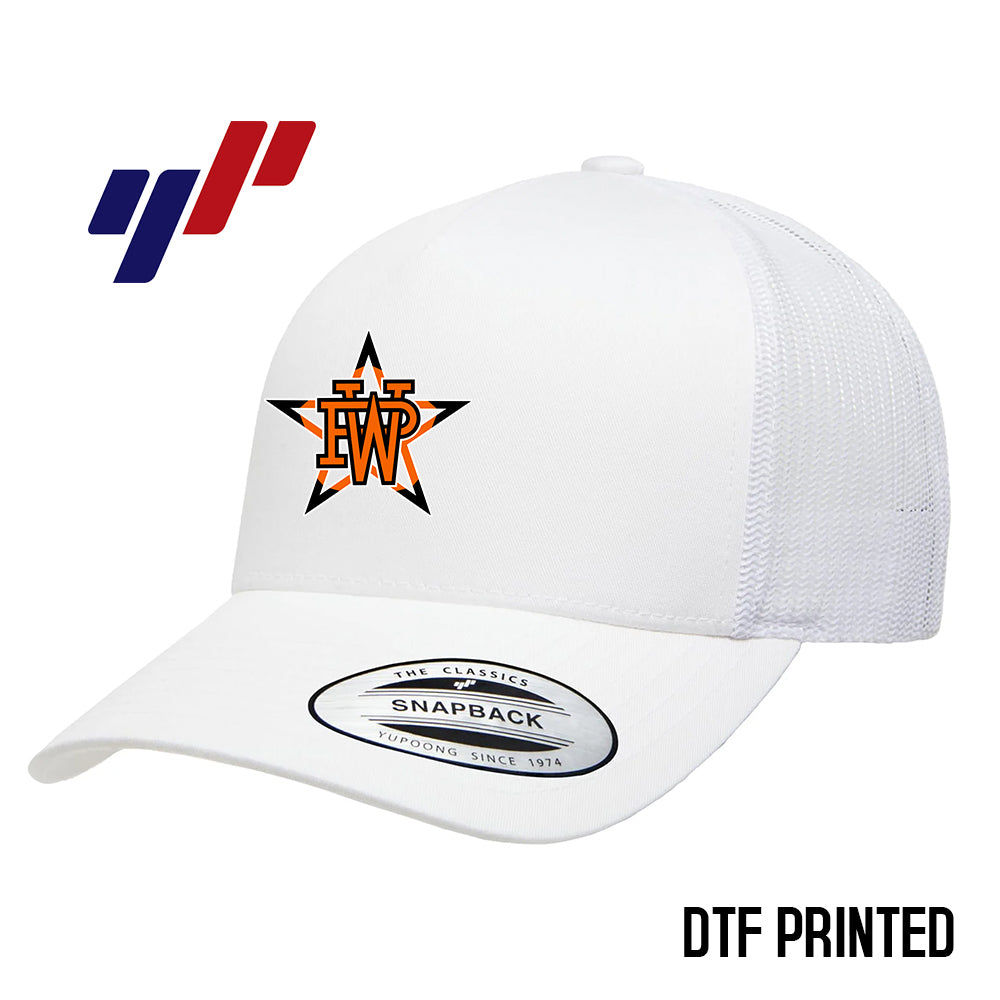 Yupoong 6506 Adult 5-Panel Retro Trucker Cap DTF PRINTED- Winter Park All-Stars