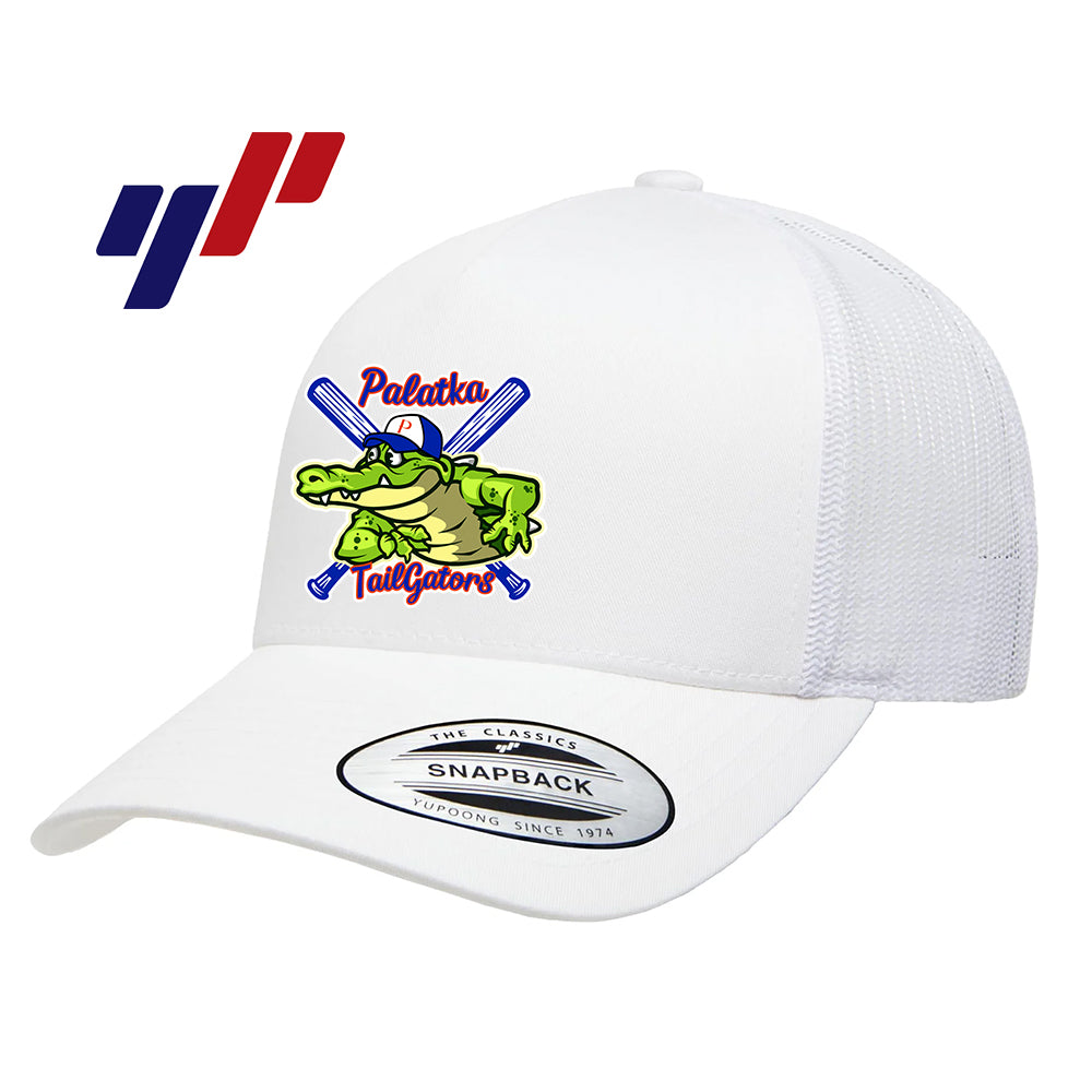 Yupoong 6506 Adult 5-Panel Retro Trucker Cap DTF PRINTED- Palatka TailGators Baseball
