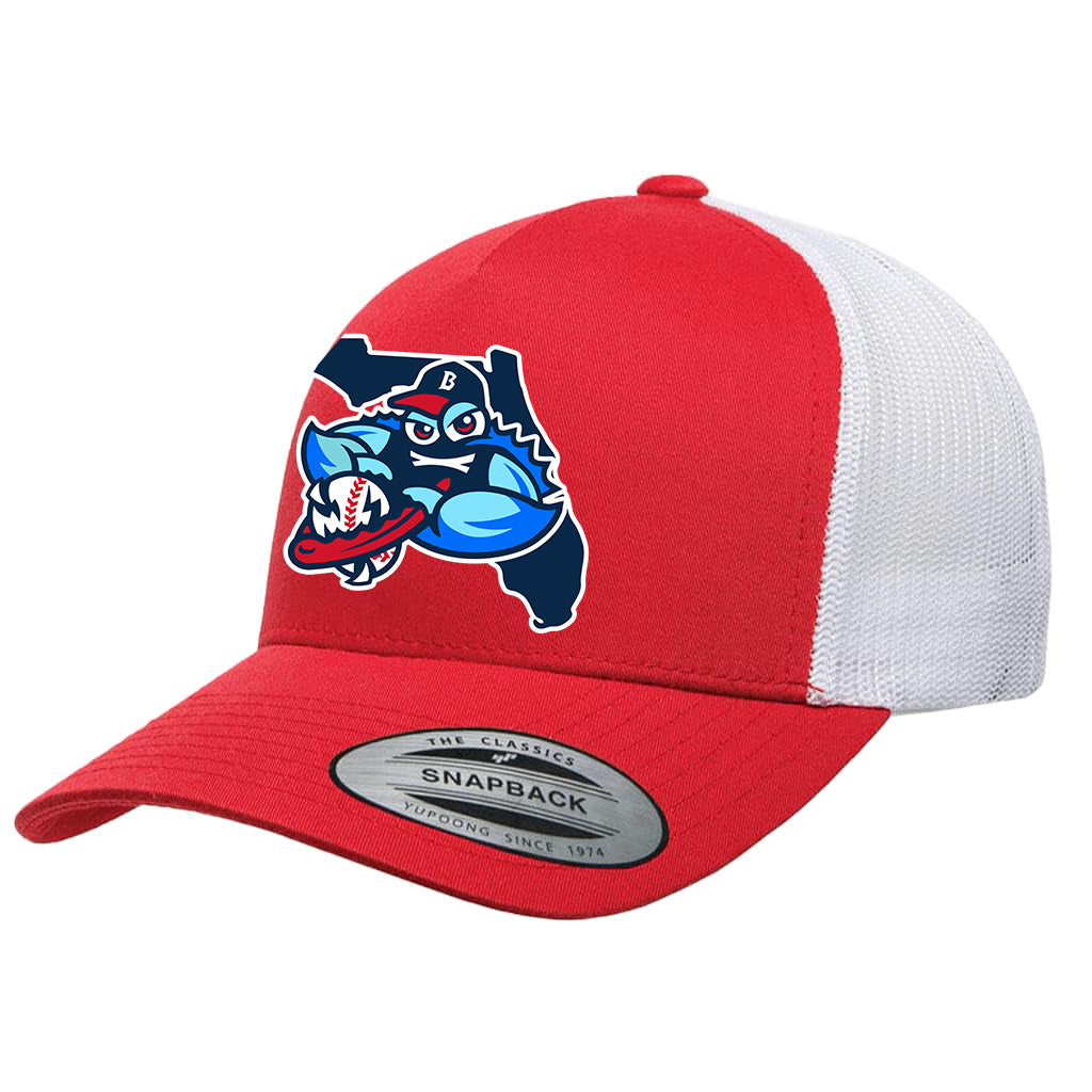 Yupoong 6506 Adult 5-Panel Retro Trucker Cap - FCA Blue Claws