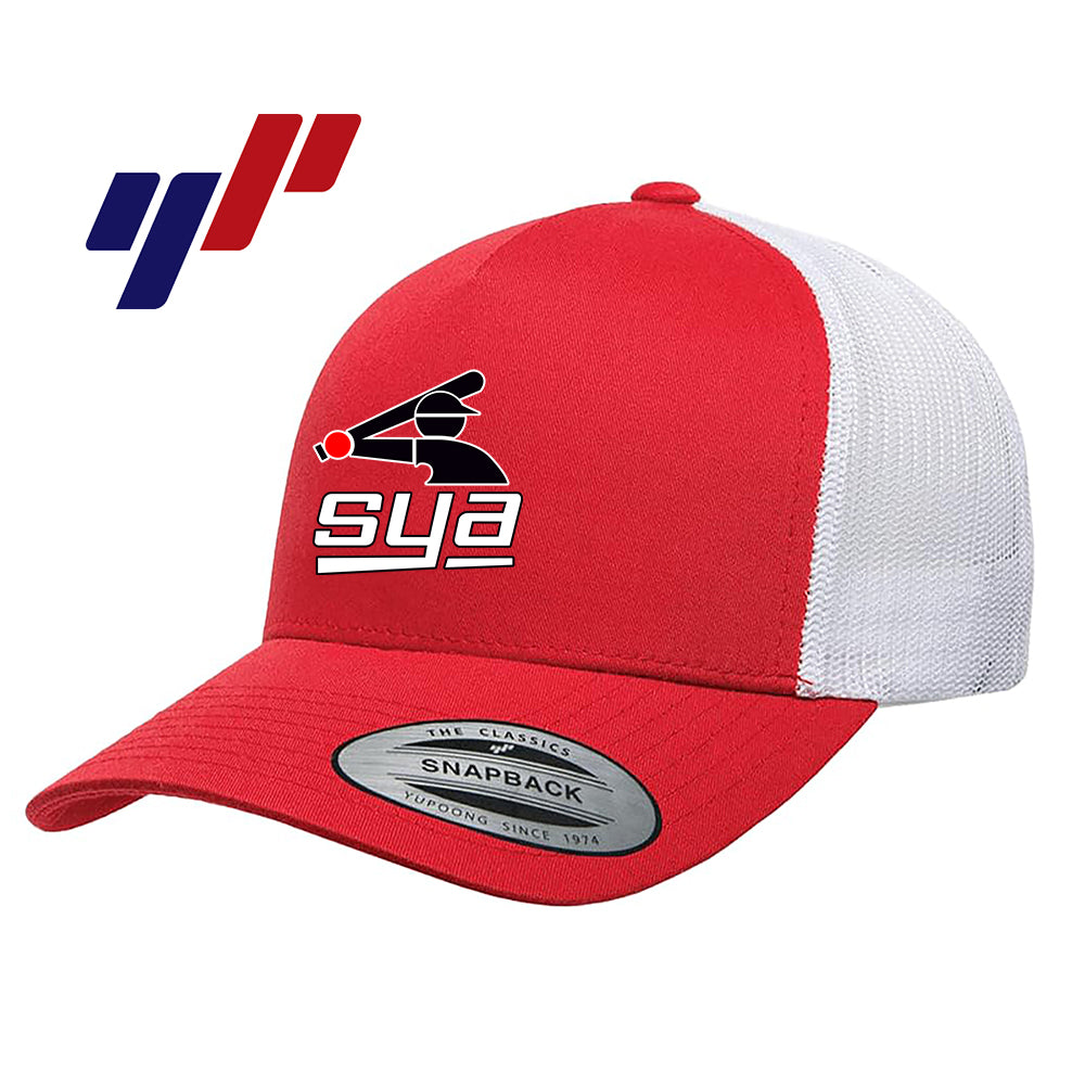 Yupoong 6506 Adult 5-Panel Retro Trucker Cap - SYA Batter Logo