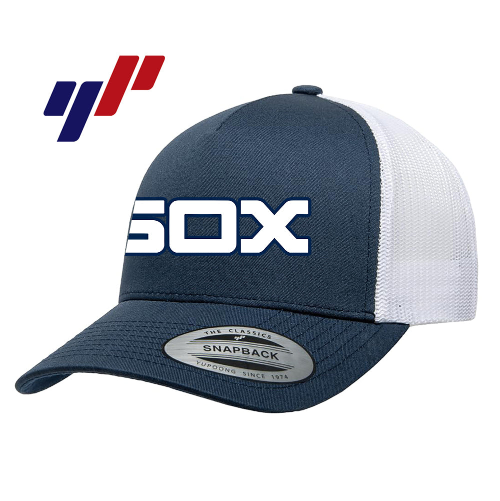 Yupoong 6506 Adult 5-Panel Retro Trucker Cap - Blue Sox