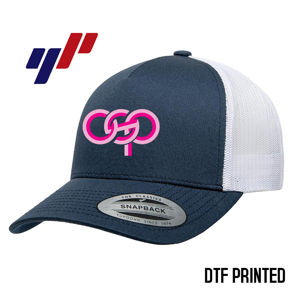 Yupoong 6506 Adult 5-Panel Retro Trucker Cap DTF PRINTED- OSP Gorilla Queens Softball