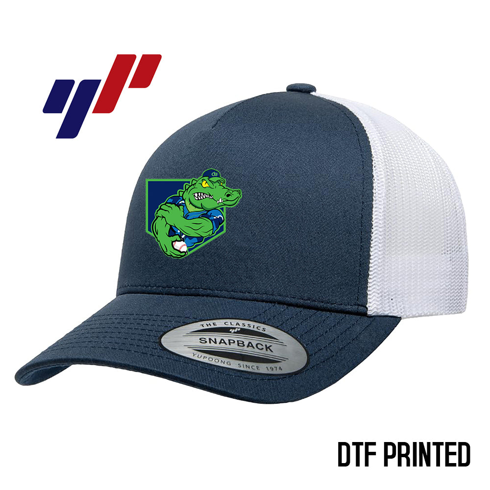 Yupoong 6506 Adult 5-Panel Retro Trucker Cap DTF PRINTED- OBP - Swamp Kings