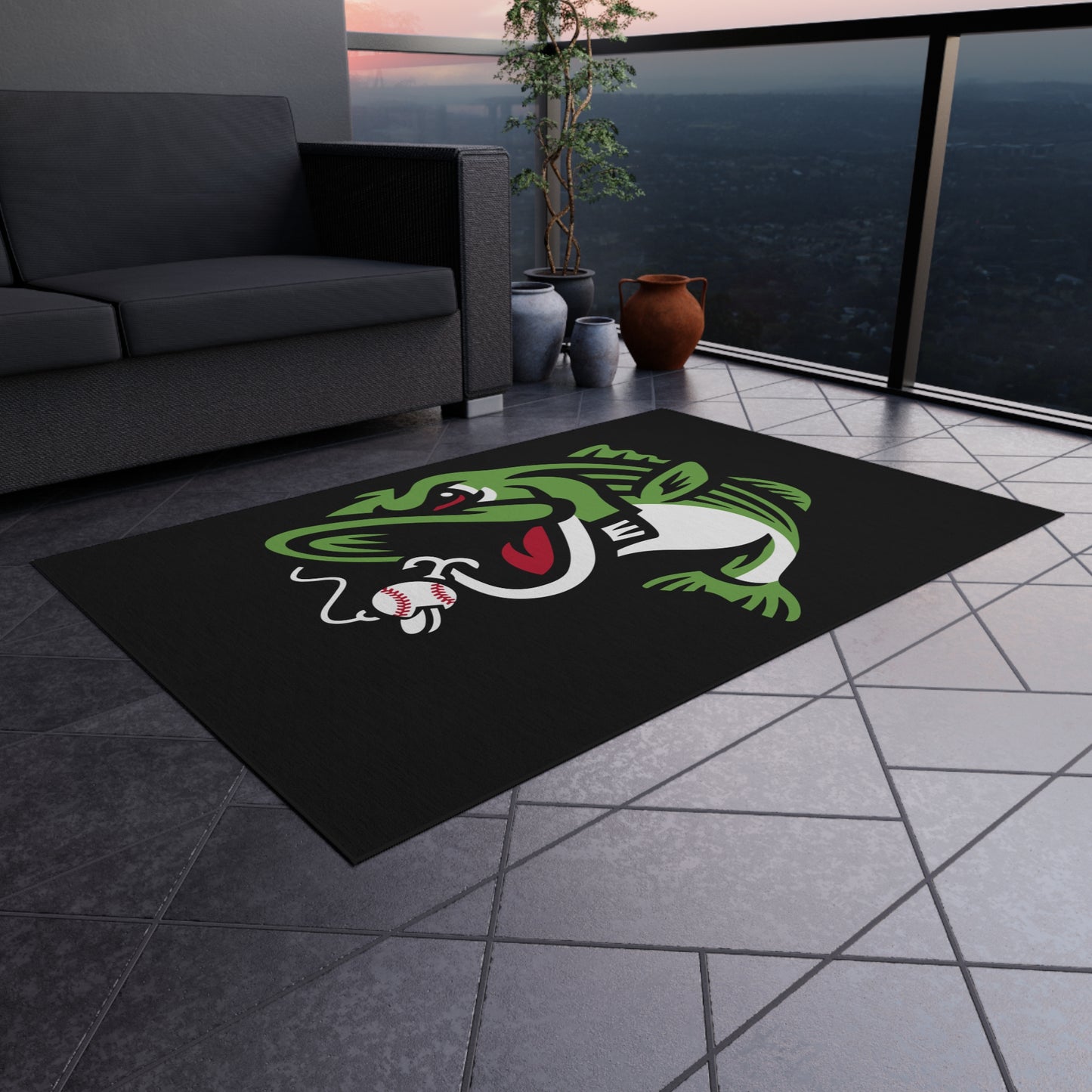 Outdoor Rug RBA Stripers Baseball