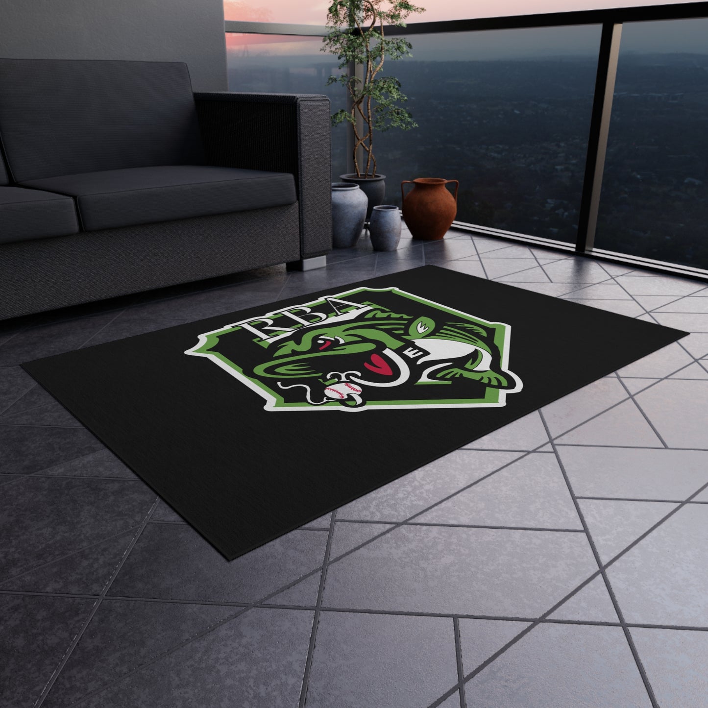 Outdoor Rug RBA Stripers Baseball