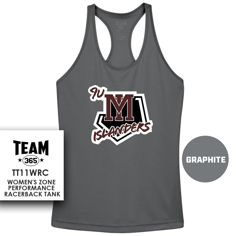 9u Mercer Island Islanders - Performance Women’s Racerback T - MULTIPLE COLORS - 83Swag