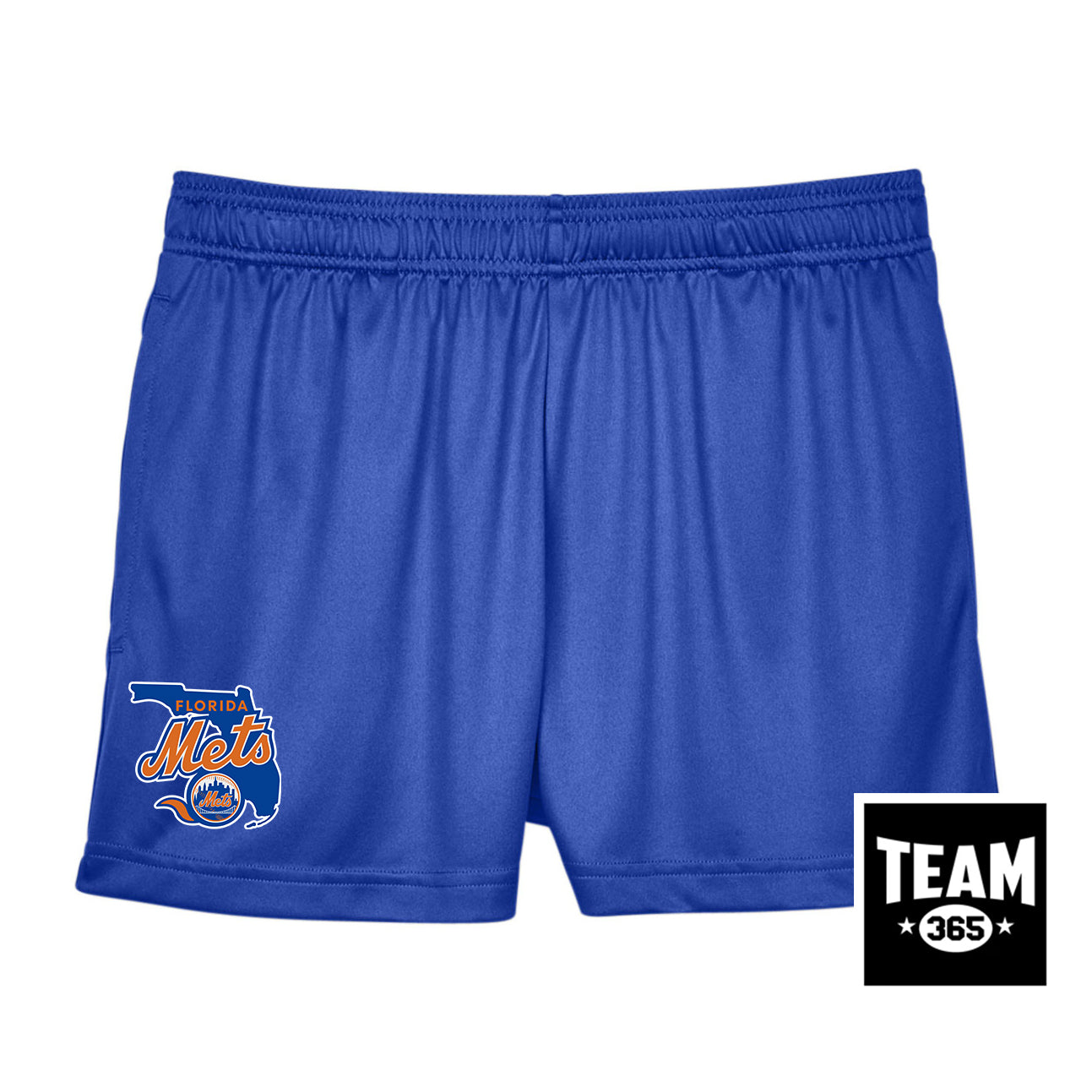 Team 365 TT11SHW Women's Zone Performance Short - Florida Mets Baseball