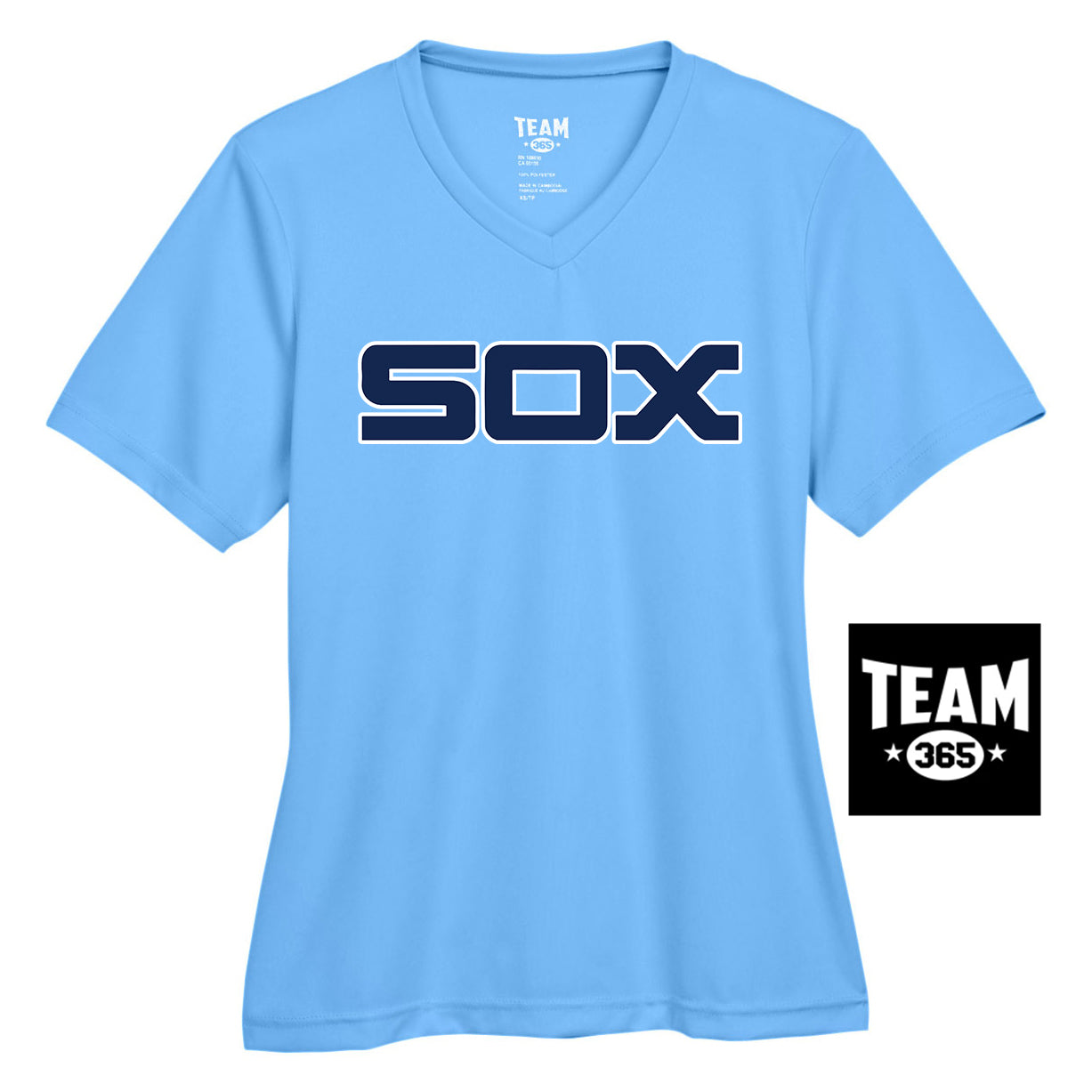 Team 365 TT11W Women's Zone Performance T-Shirt - Blue Sox