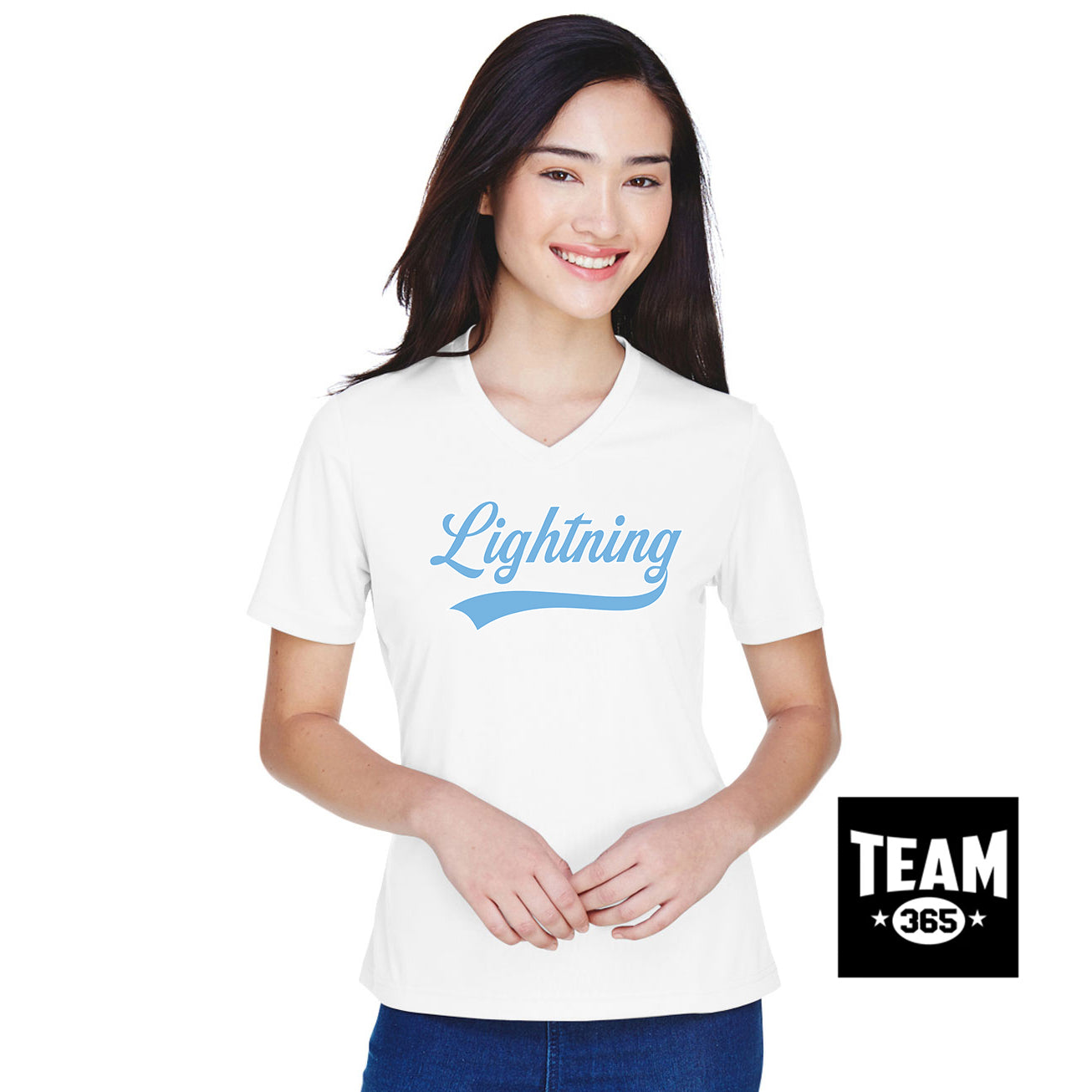 Team 365 TT11W Women's Zone Performance T-Shirt - Lightning Baseball