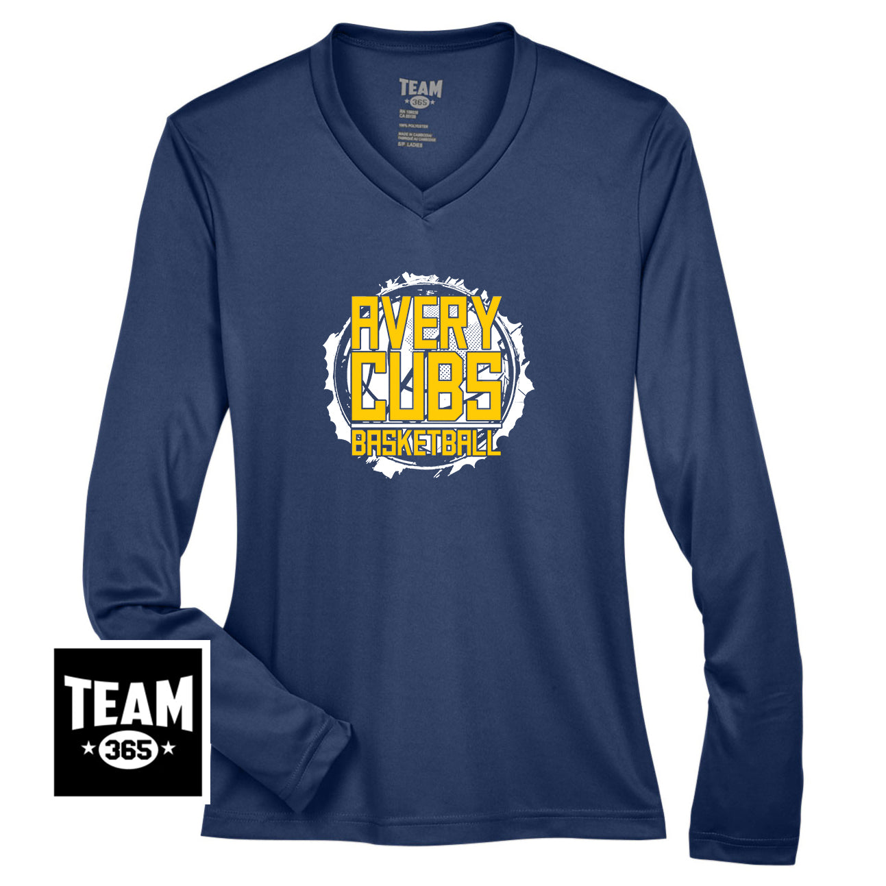 Team 365 TT11WL Women's Zone Performance Long-Sleeve T-Shirt - Avery Cubs