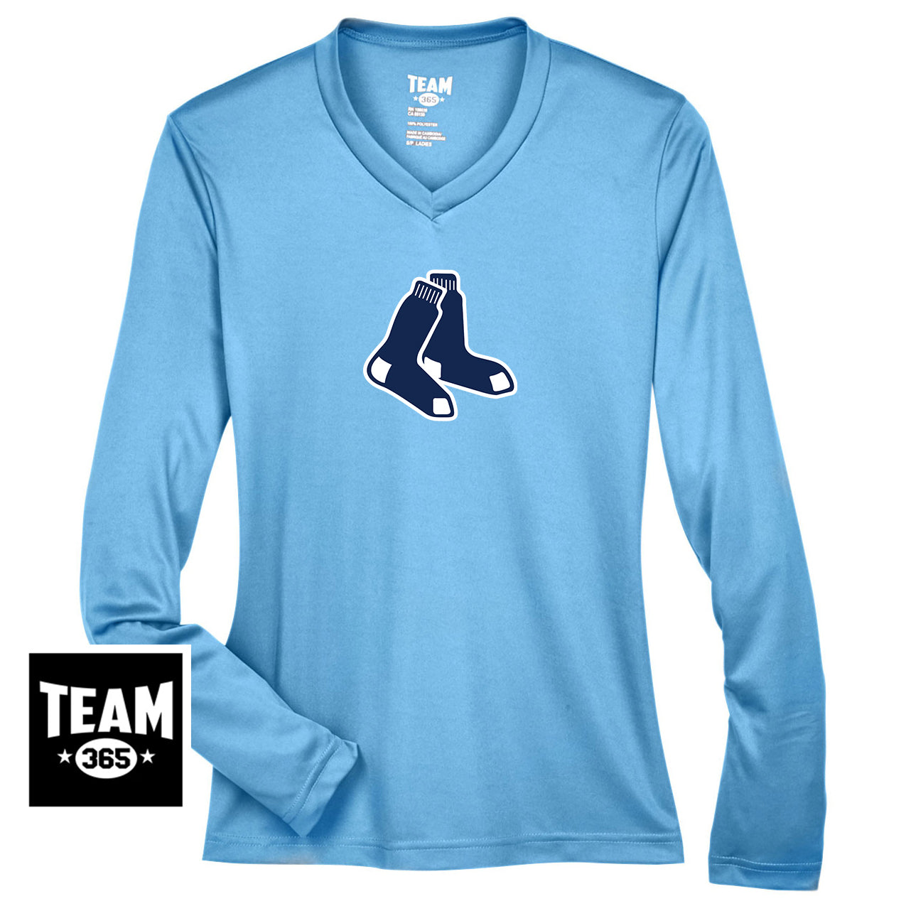 Team 365 TT11WL Women's Zone Performance Long-Sleeve T-Shirt - Blue Sox