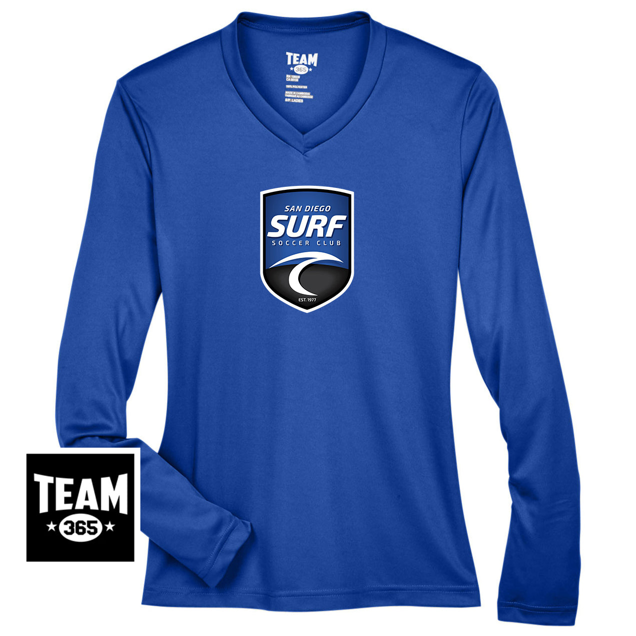 Team 365 TT11WL Women's Zone Performance Long-Sleeve T-Shirt - San Diego Surf Soccer