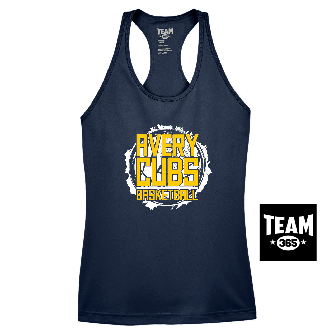 Team 365 TT11WRC Women's Zone Performance Racerback Tank - Avery Cubs