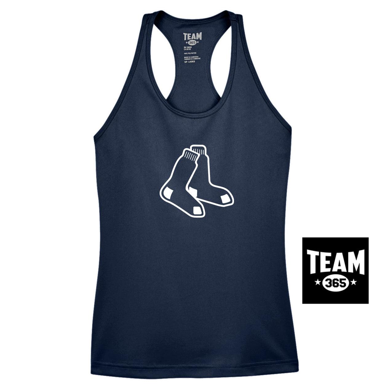 Team 365 TT11WRC Women's Zone Performance Racerback Tank - Blue Sox