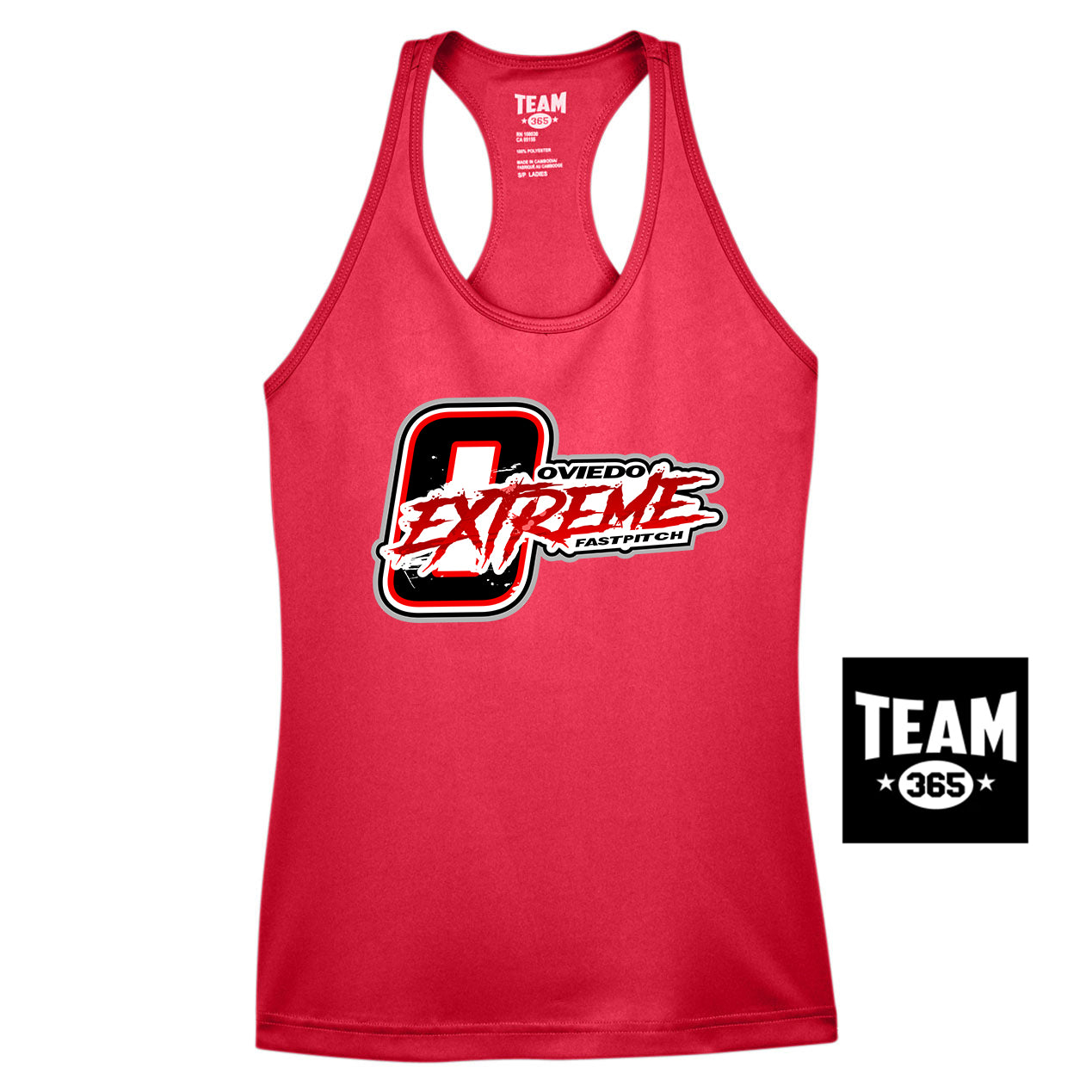 Team 365 TT11WRC Women's Zone Performance Racerback Tank - Oviedo Extreme Softball