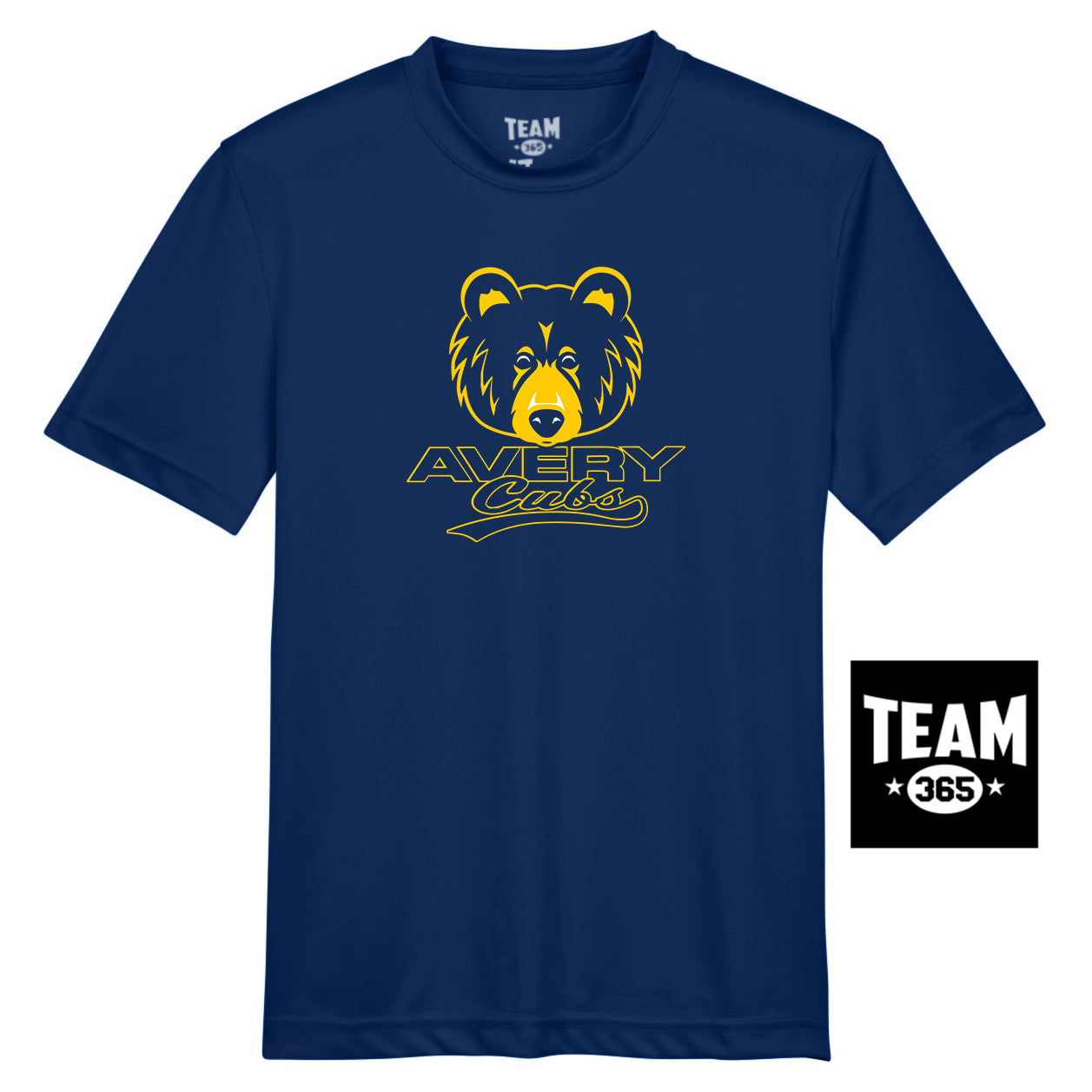 Team 365 TT11Y Youth Zone Performance T-Shirt - Avery Cubs