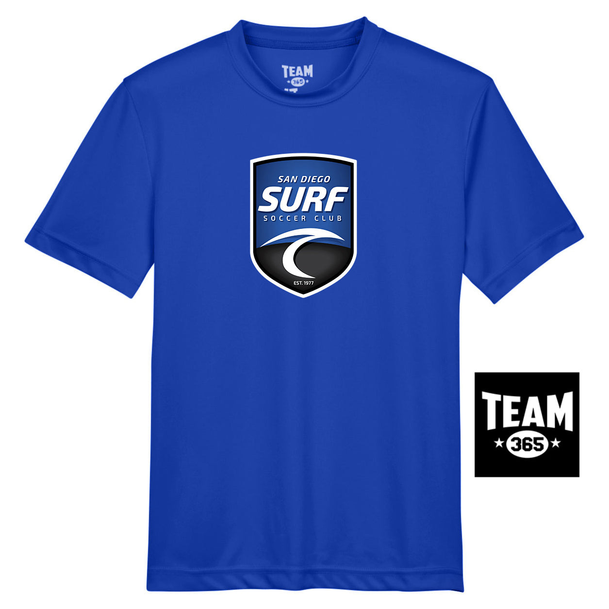 Team 365 TT11Y Youth Zone Performance T-Shirt - San Diego Surf Soccer