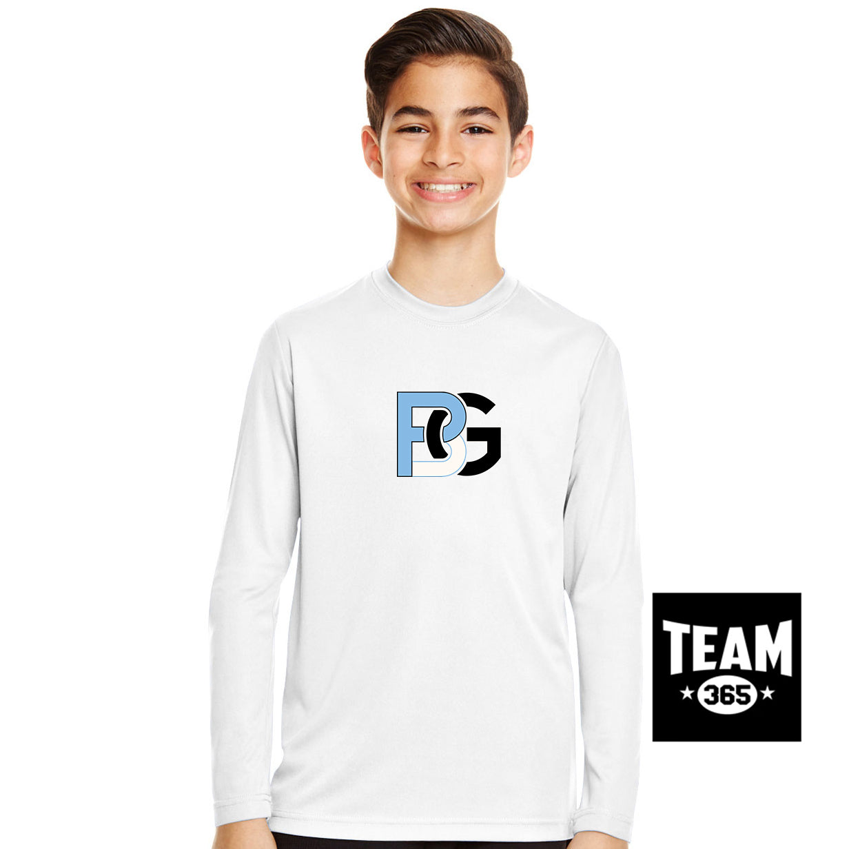 Team 365 TT11YL Youth Zone Performance Long-Sleeve T-Shirt - Lightning Baseball