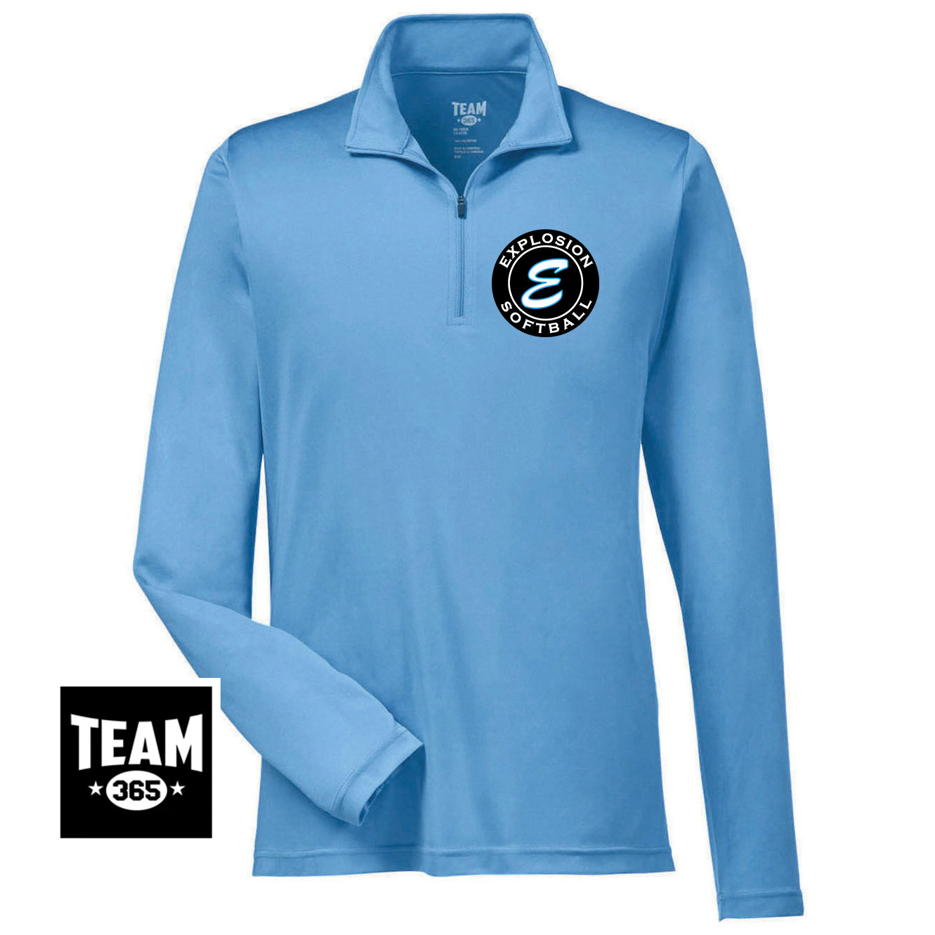 Team 365 TT31 Men's Zone Performance Quarter-Zip - Explosion Softball
