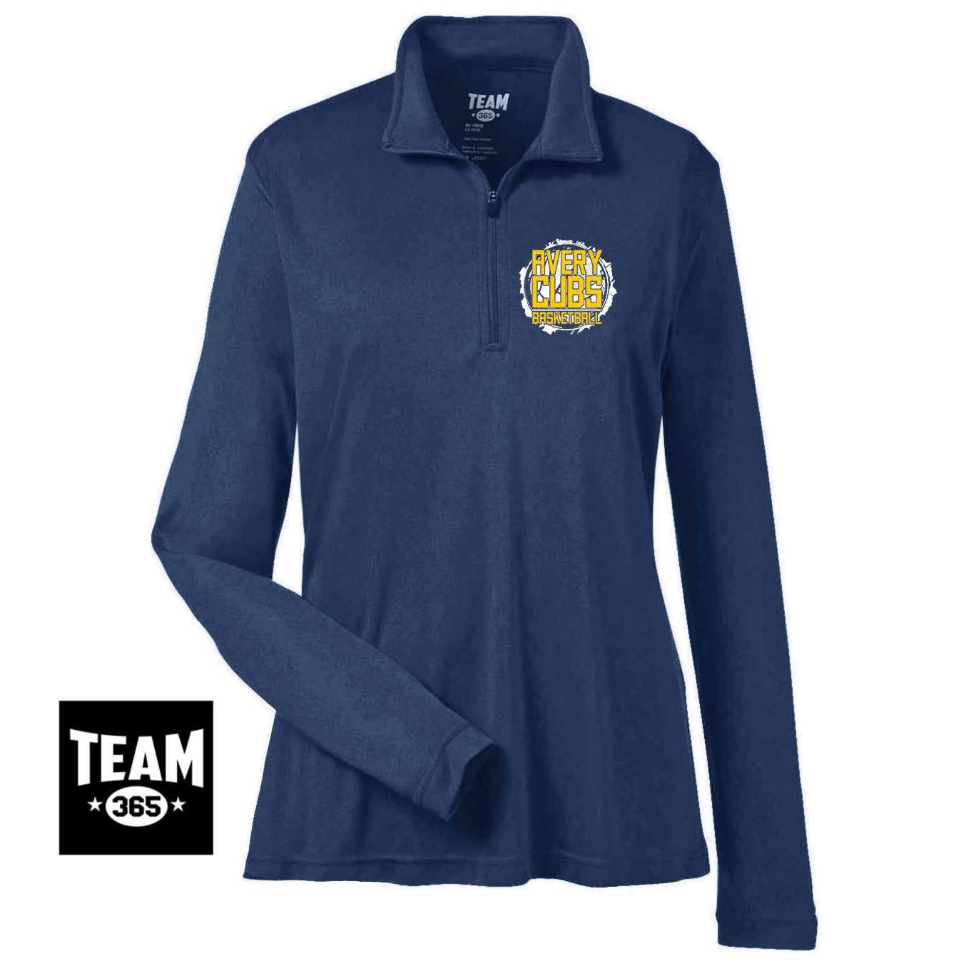 Team 365 TT31W Women's Zone Performance Quarter-Zip - Avery Cubs