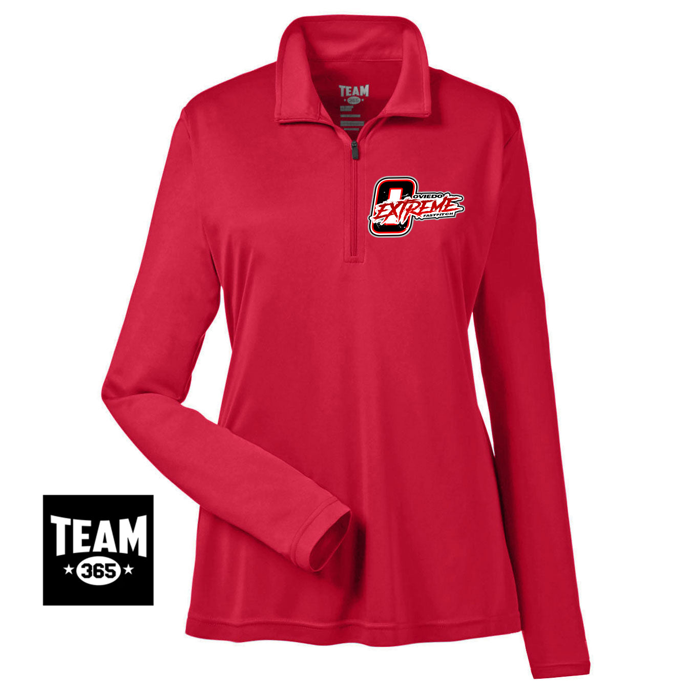 Team 365 TT31W Women's Zone Performance Quarter-Zip - Oviedo Extreme Softball