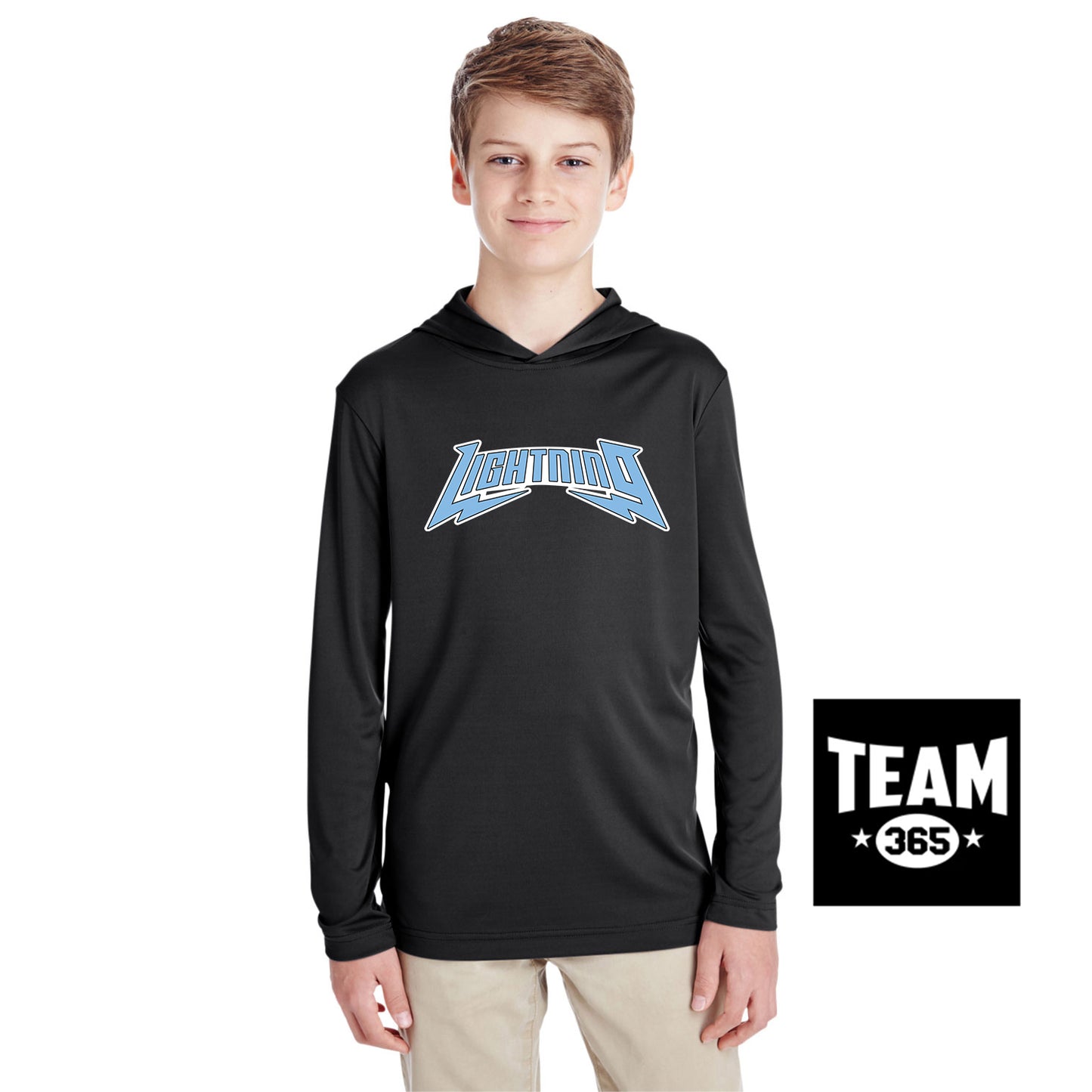 Team 365 TT41Y Youth Zone Performance Hoodie - Lightning Baseball