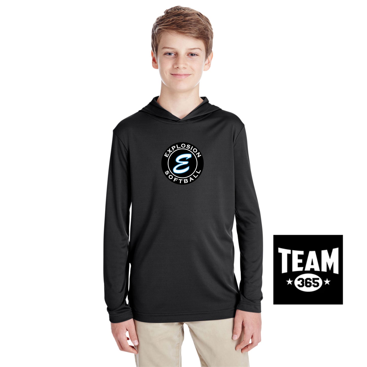Team 365 TT41Y Youth Zone Performance Hoodie - Explosion Softball