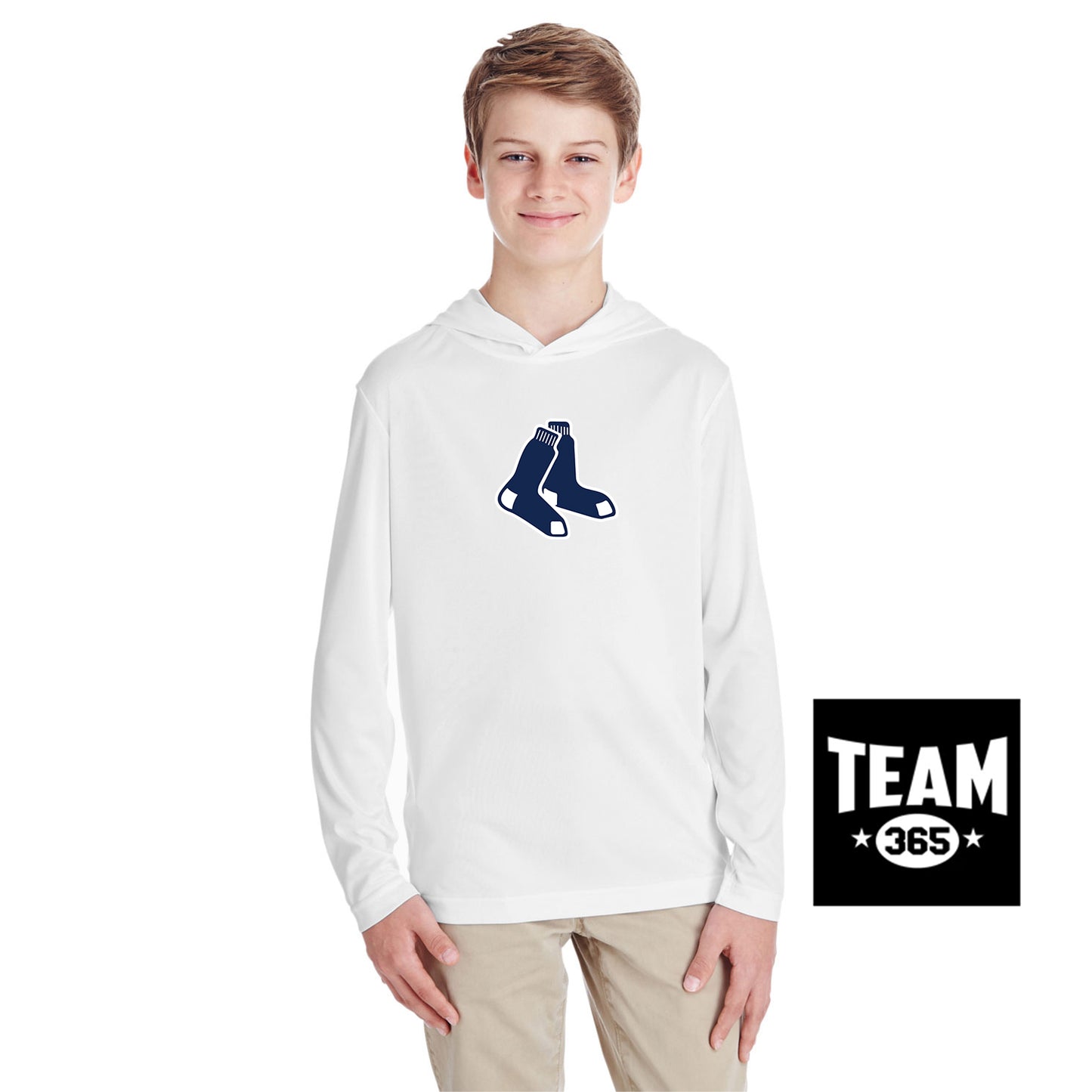 Team 365 TT41Y Youth Zone Performance Hoodie - Blue Sox