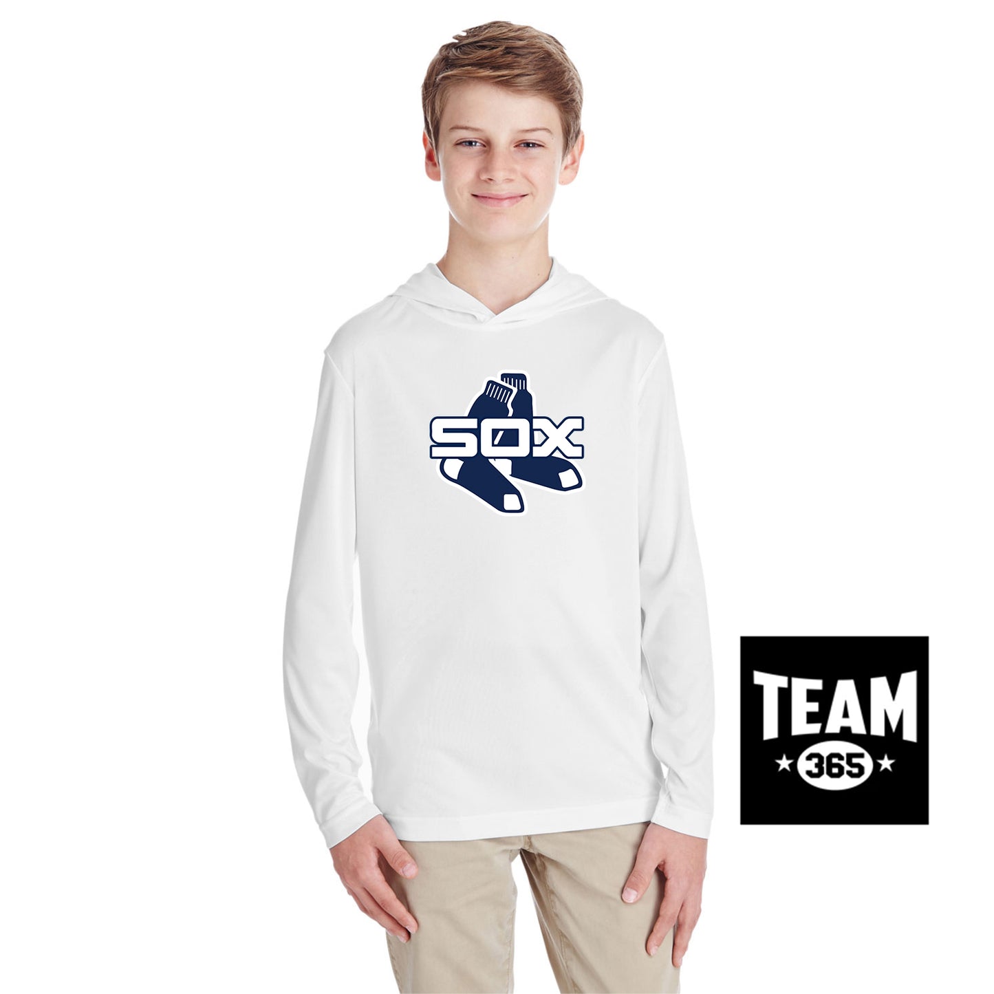 Team 365 TT41Y Youth Zone Performance Hoodie - Blue Sox