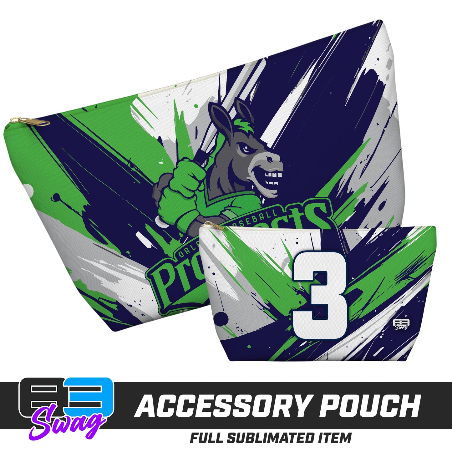 7"x12" Accessory Pouch w T-bottom - Orlando Baseball Prospects - Swamp Donkeys V.2026