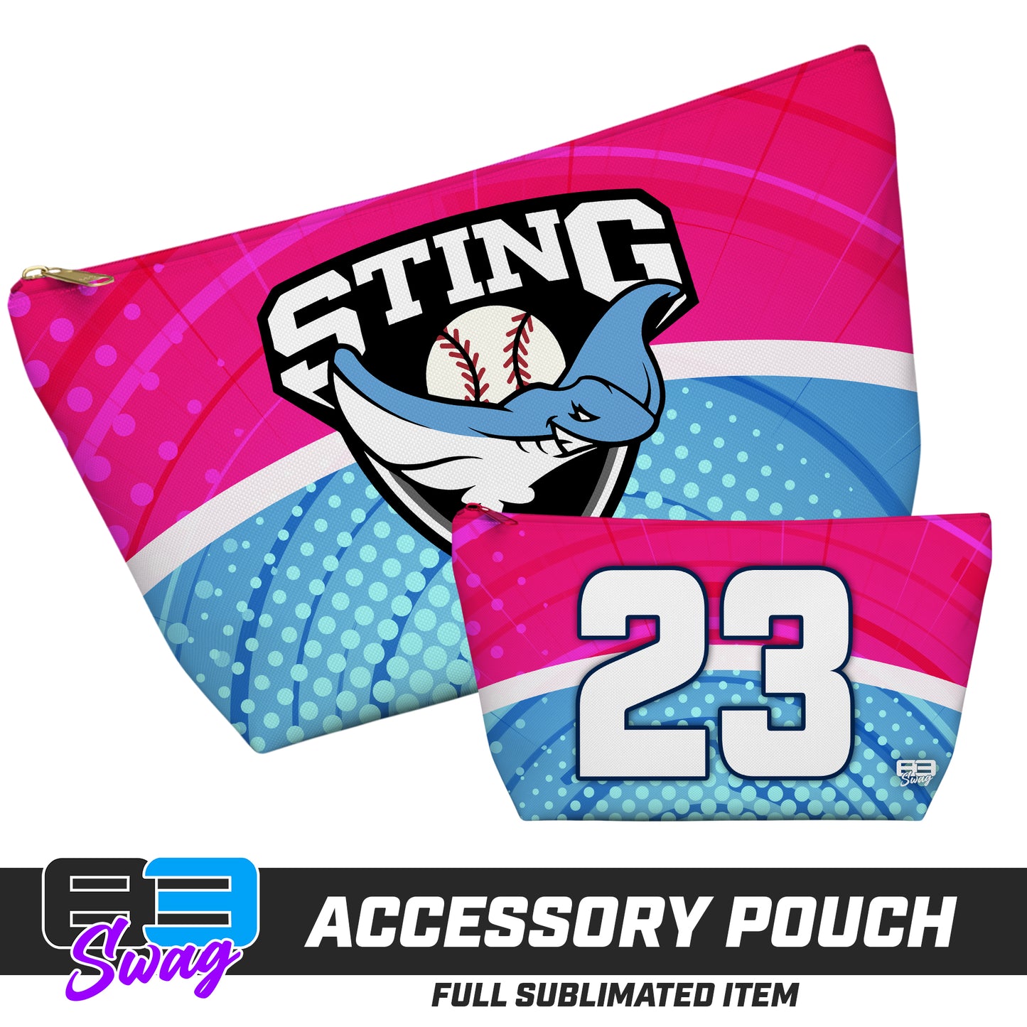 CUSTOM - 7"x12" Accessory Pouch w T-bottom - Southwest Sting Baseball