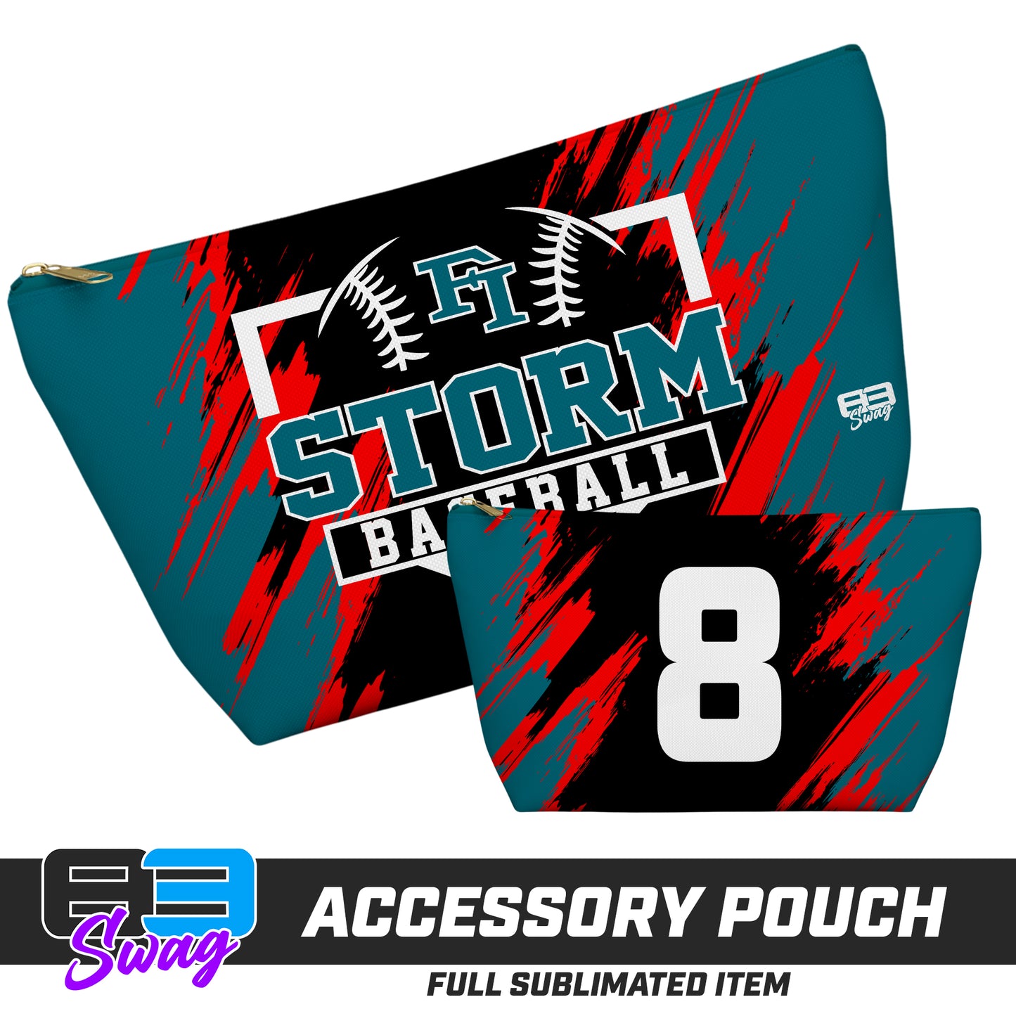7"x12" Accessory Pouch w T-bottom - Fleming Island Storm Baseball