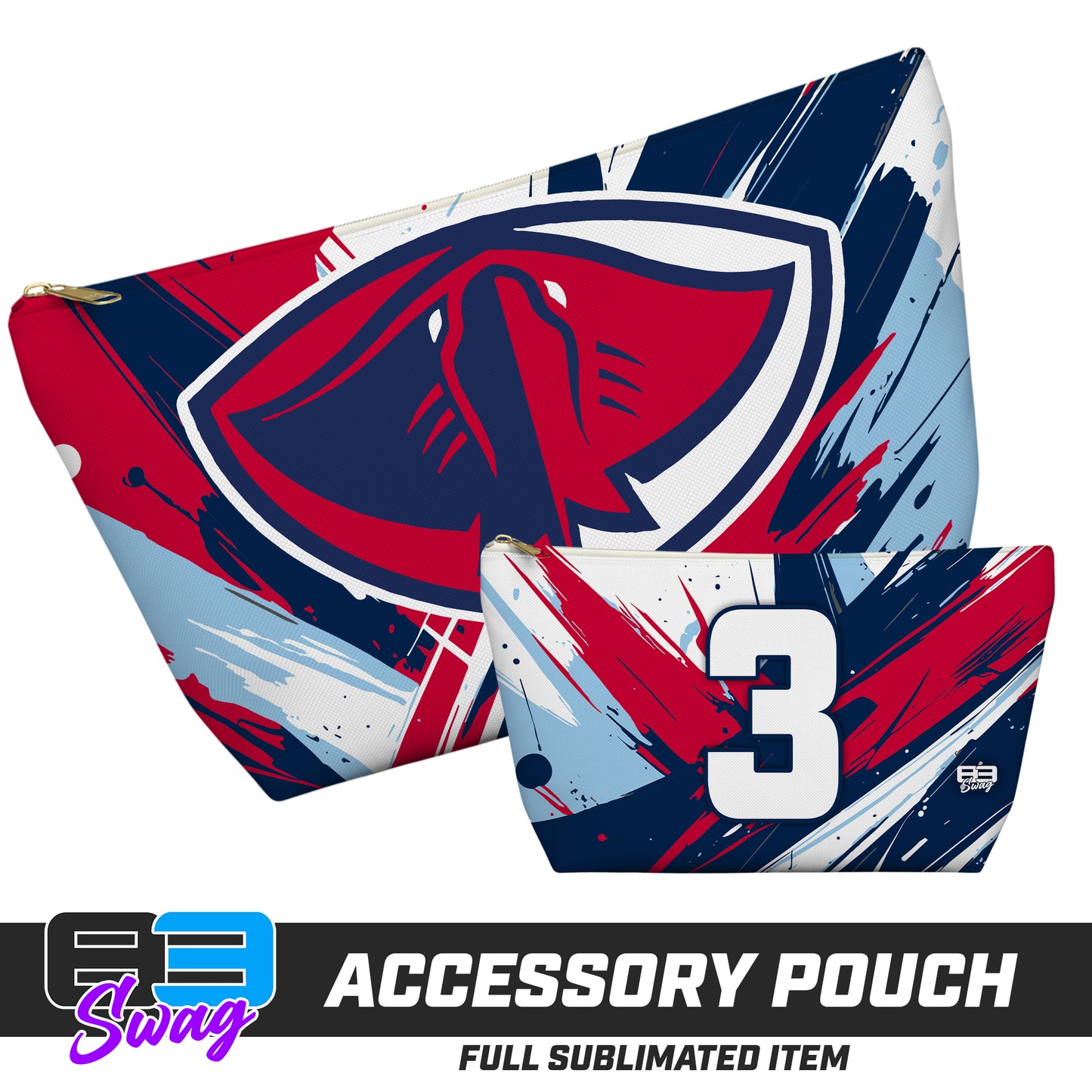 7"x12" Accessory Pouch w T-bottom - Pasco Stingers Baseball v.26