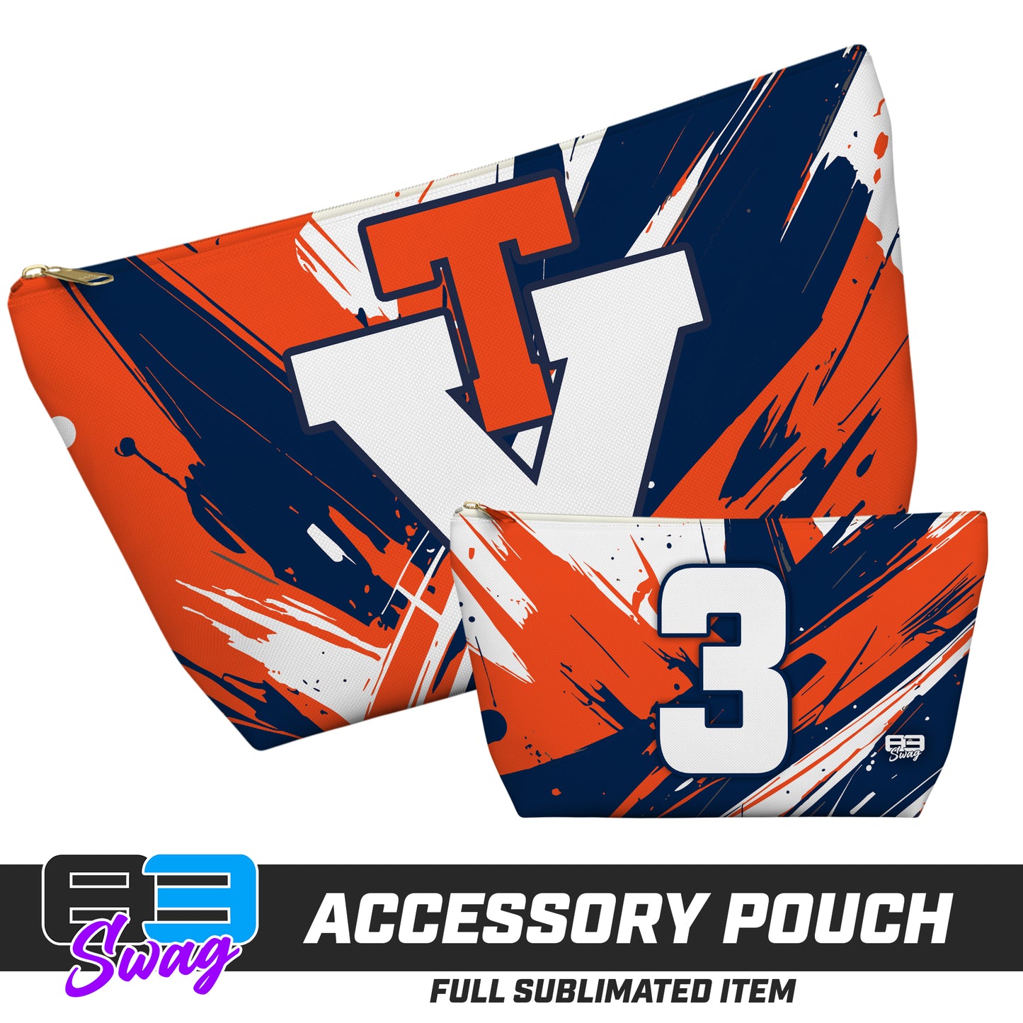 7"x12" Accessory Pouch w T-bottom - Team Virginia Baseball