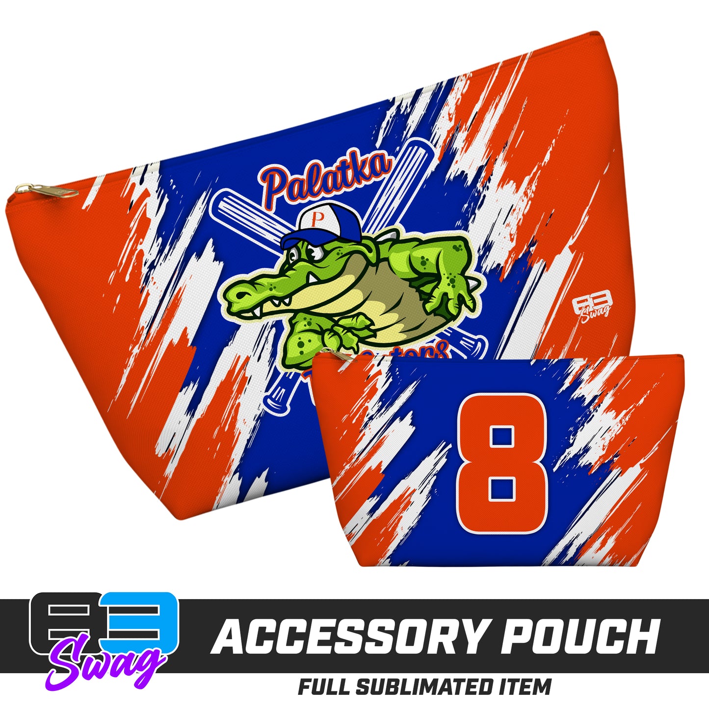 7"x12" Accessory Pouch w T-bottom - Palatka TailGators Baseball - 2024 FALL EDITION