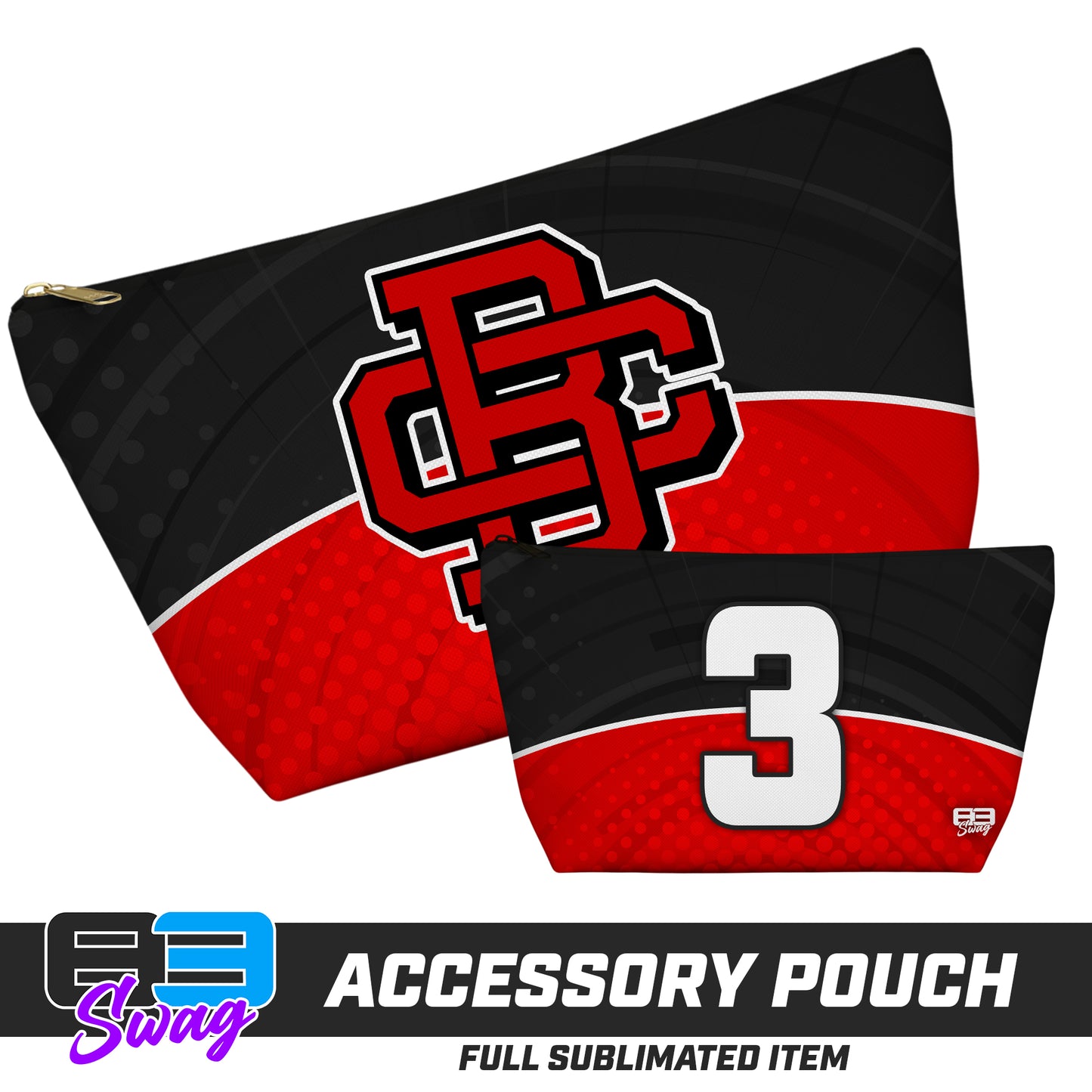 CUSTOM - 7"x12" Accessory Pouch w T-bottom - Creeks Baseball Club - CBC