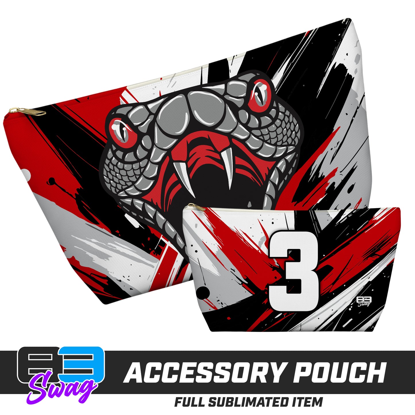 7"x12" Accessory Pouch w T-bottom - Black Creek Cottonmouths