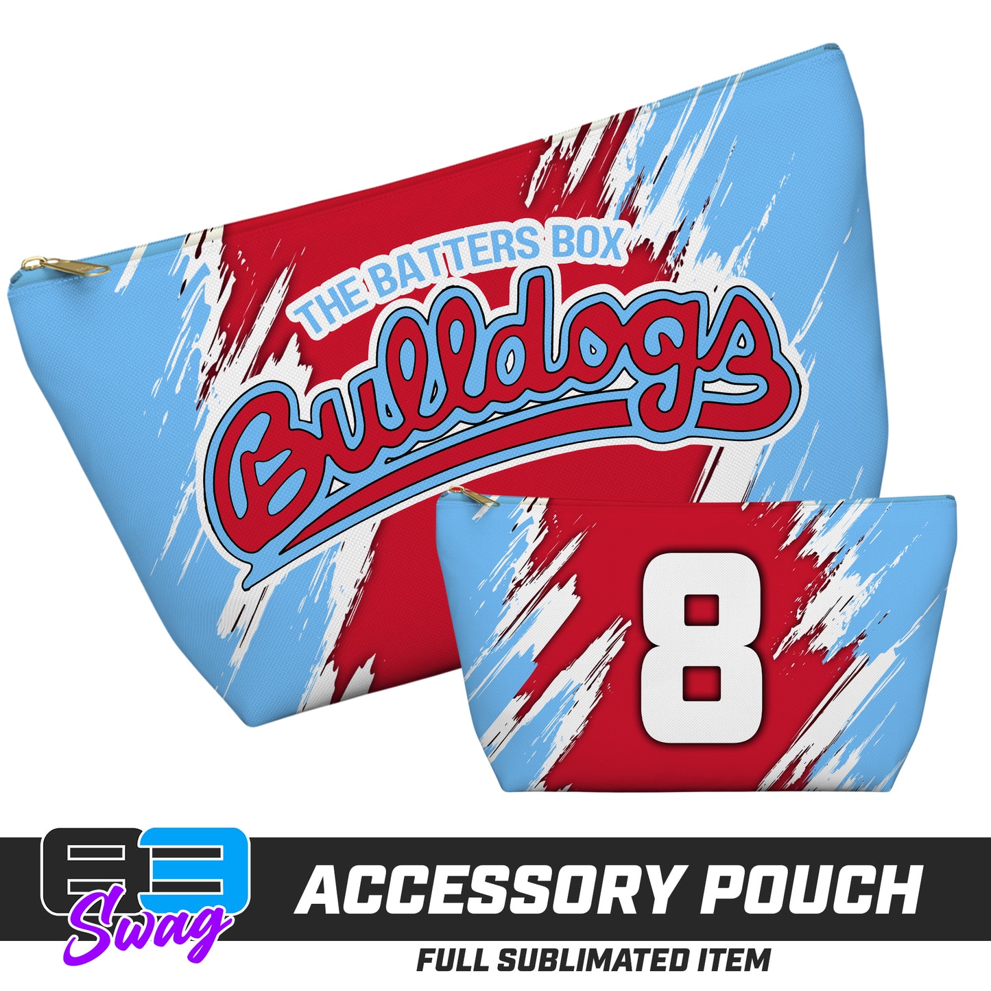 7"x12" Accessory Pouch w T-bottom - Batters Box Bulldogs Softball