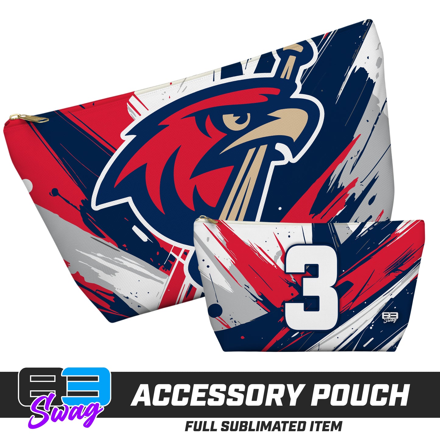 7"x12" Accessory Pouch w T-bottom - MSA Redtails Baseball