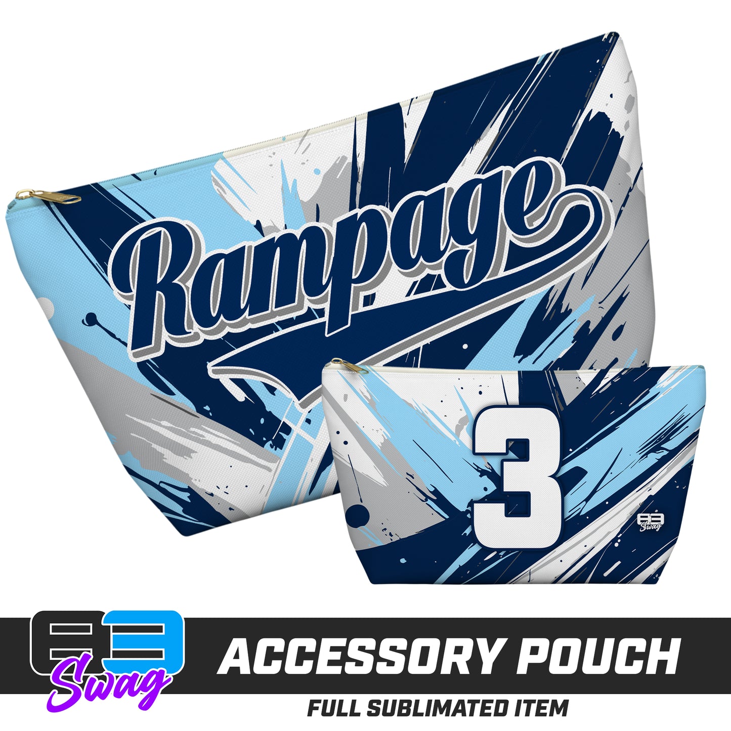 7"x12" Accessory Pouch w T-bottom - Mississippi Rampage 2030 Softball V.26