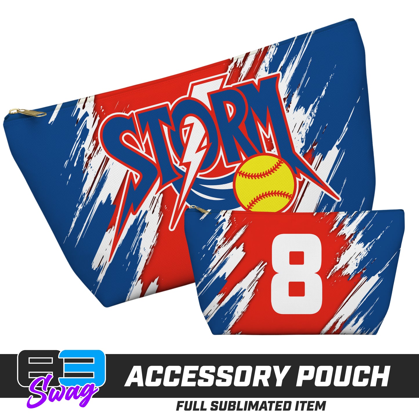 7"x12" Accessory Pouch w T-bottom - Sun City Storm Softball